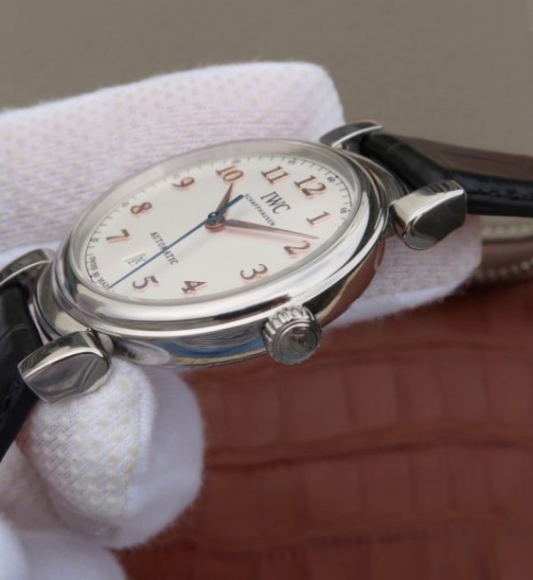 Replica IWC TW Da Vinci IW356601 White Dial Black Leather Strap A2892 - Top club