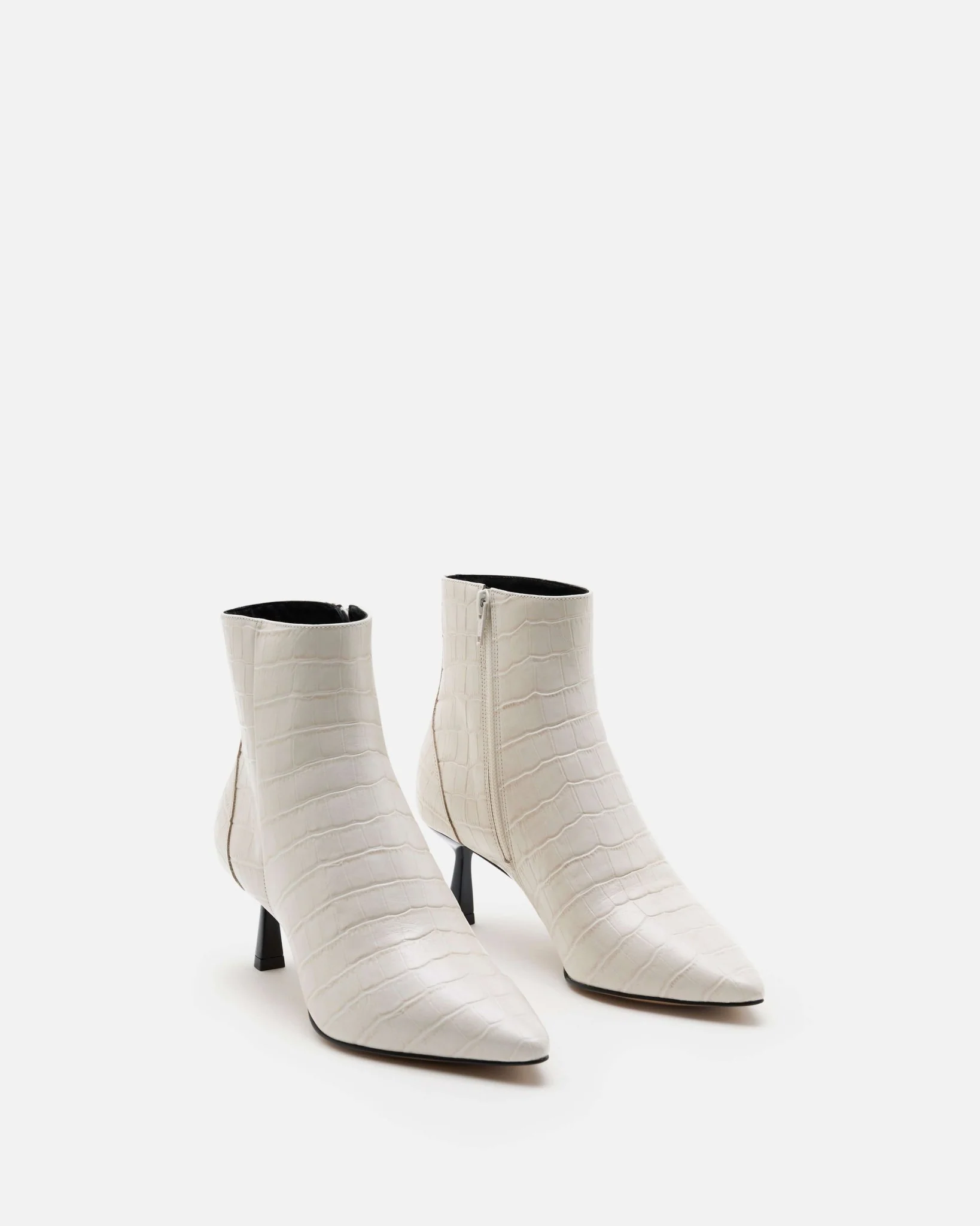 BOTTINES KOSHI/CROCO - En cuir croco écru