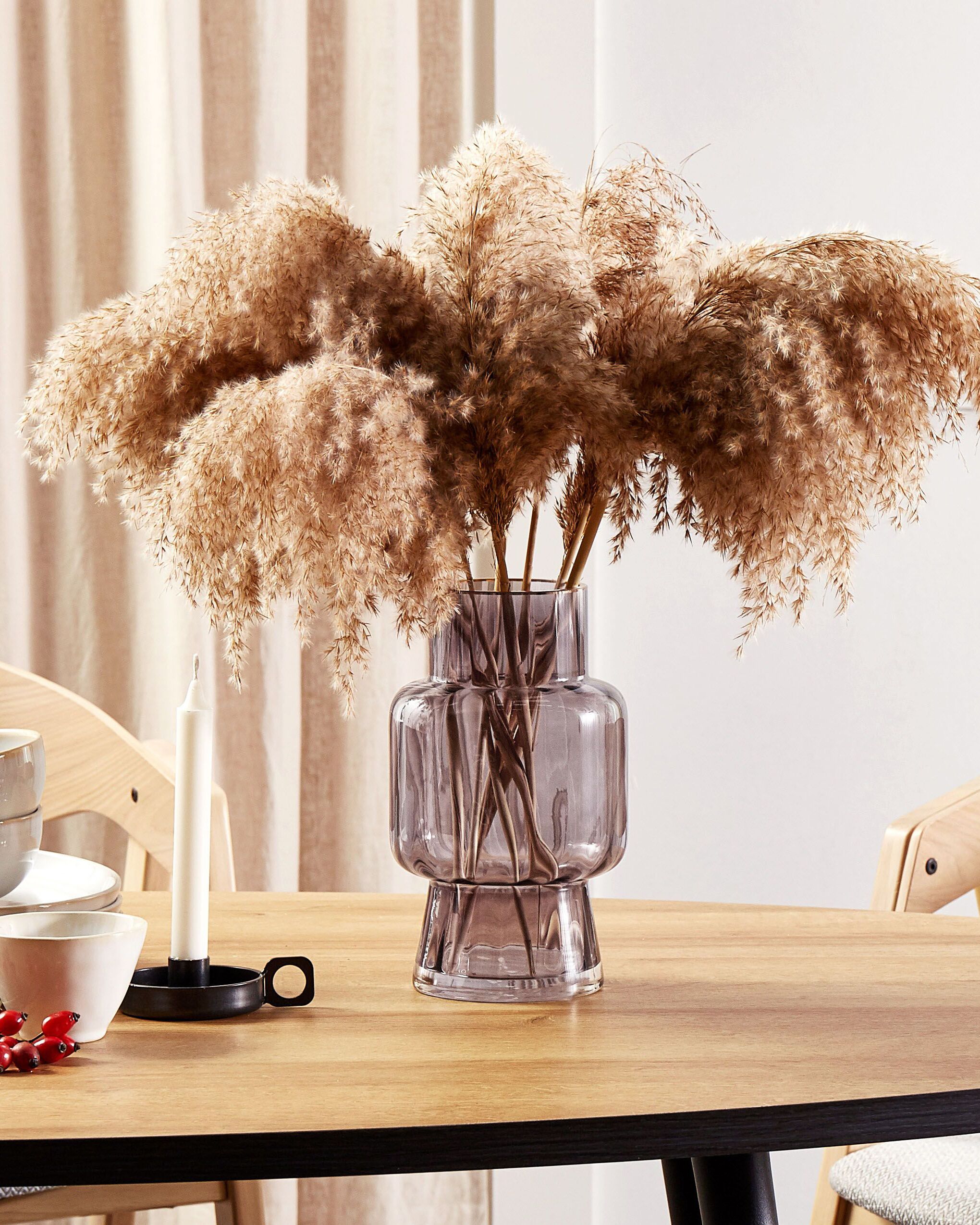 Flower Vase MEGALO Glass 26 cm Grey