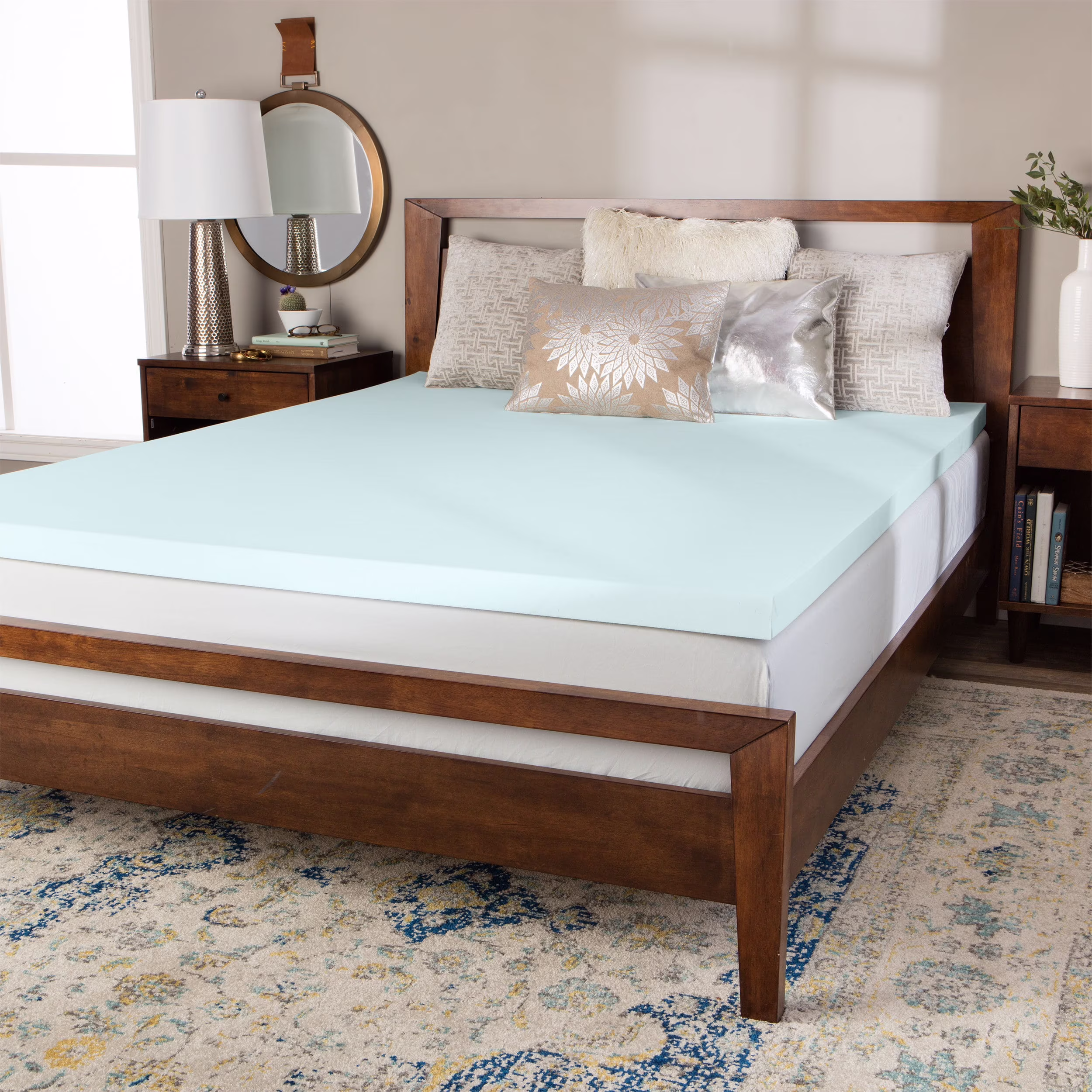 Splendorest  3-inch Serene Foam Mattress Topper - Blue Twin