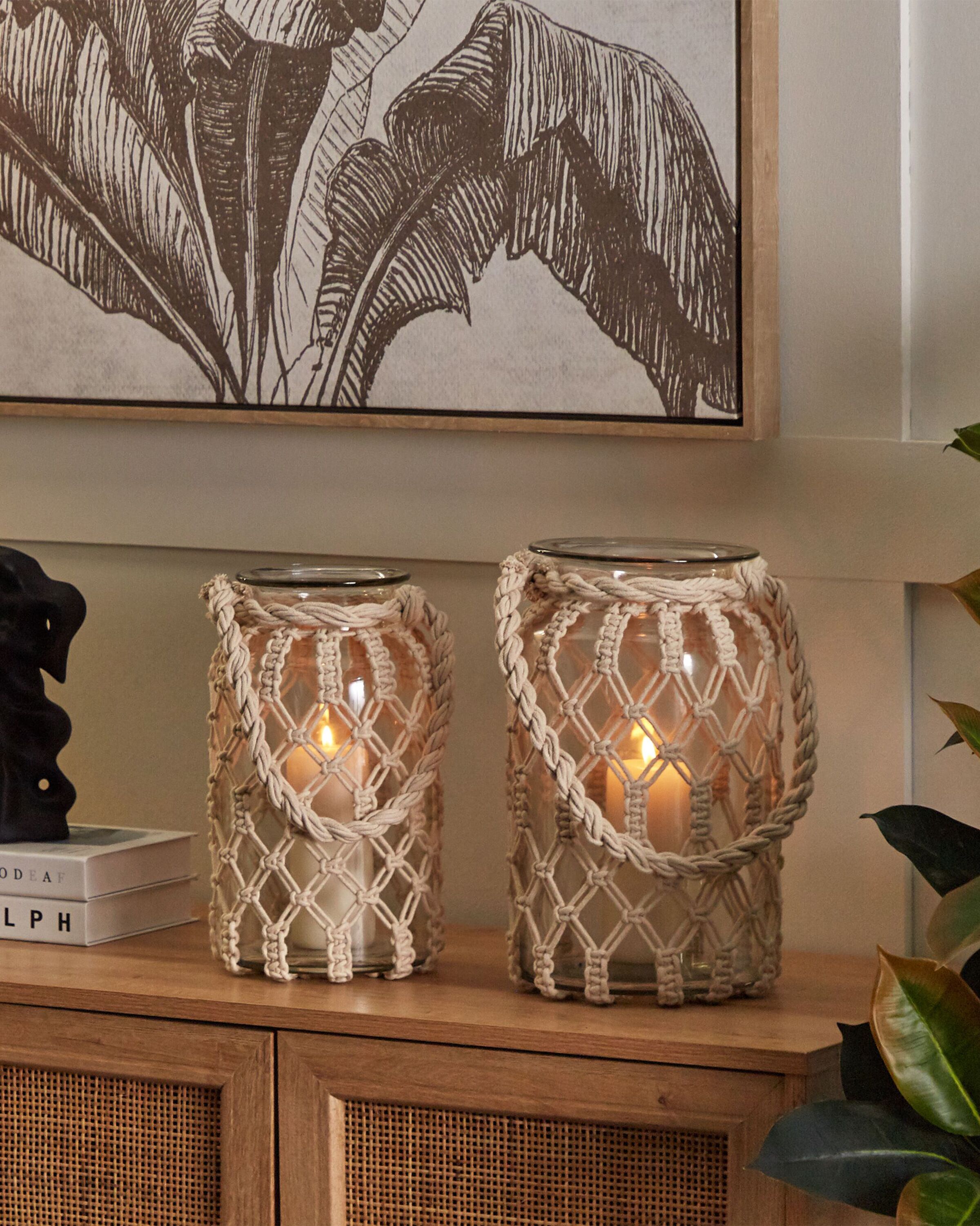 Lantern JALEBI Fabric 31 cm Off-White