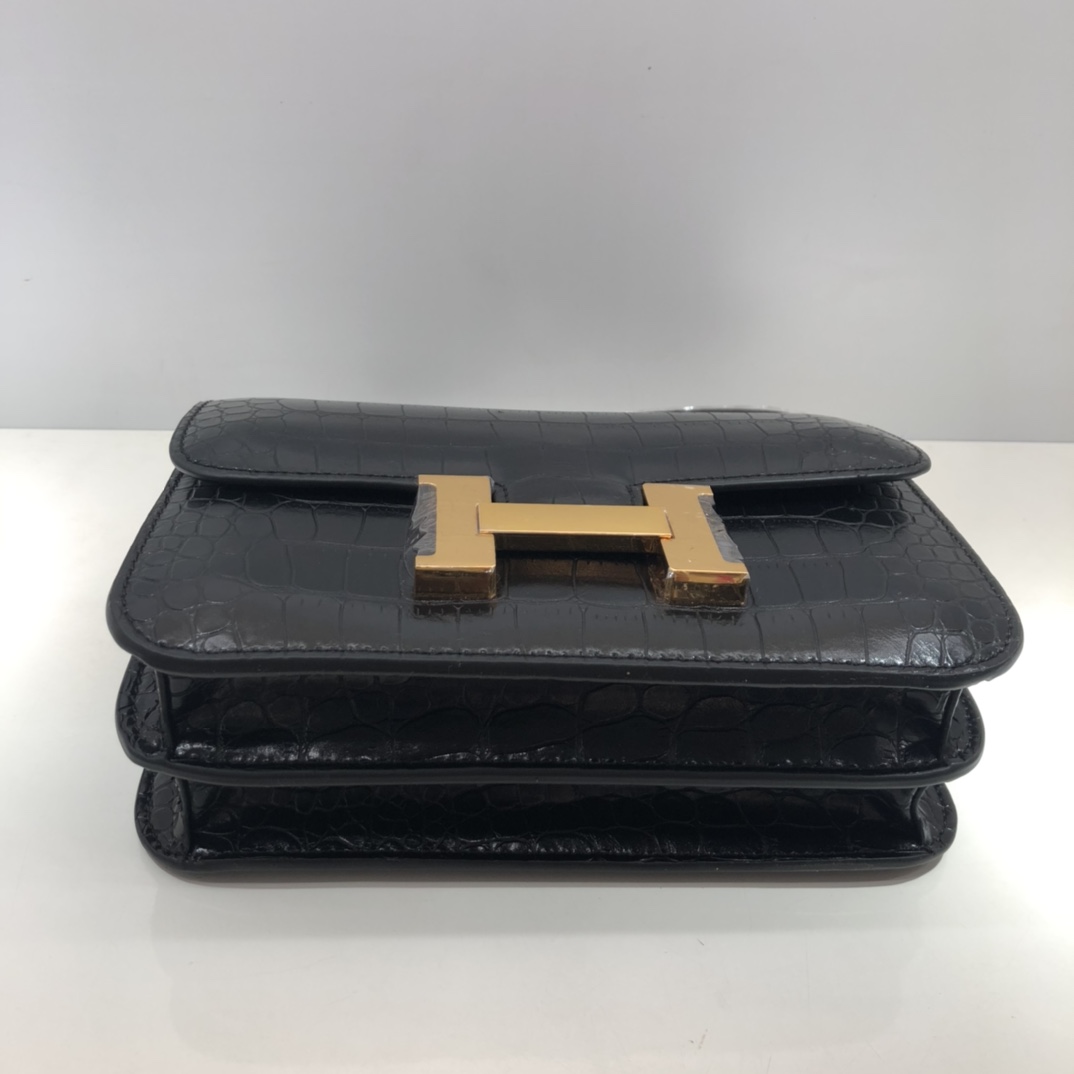 Replica Hermes Constance Crocodile Leather Pattern Cross Body Bag1:1High-quality replica