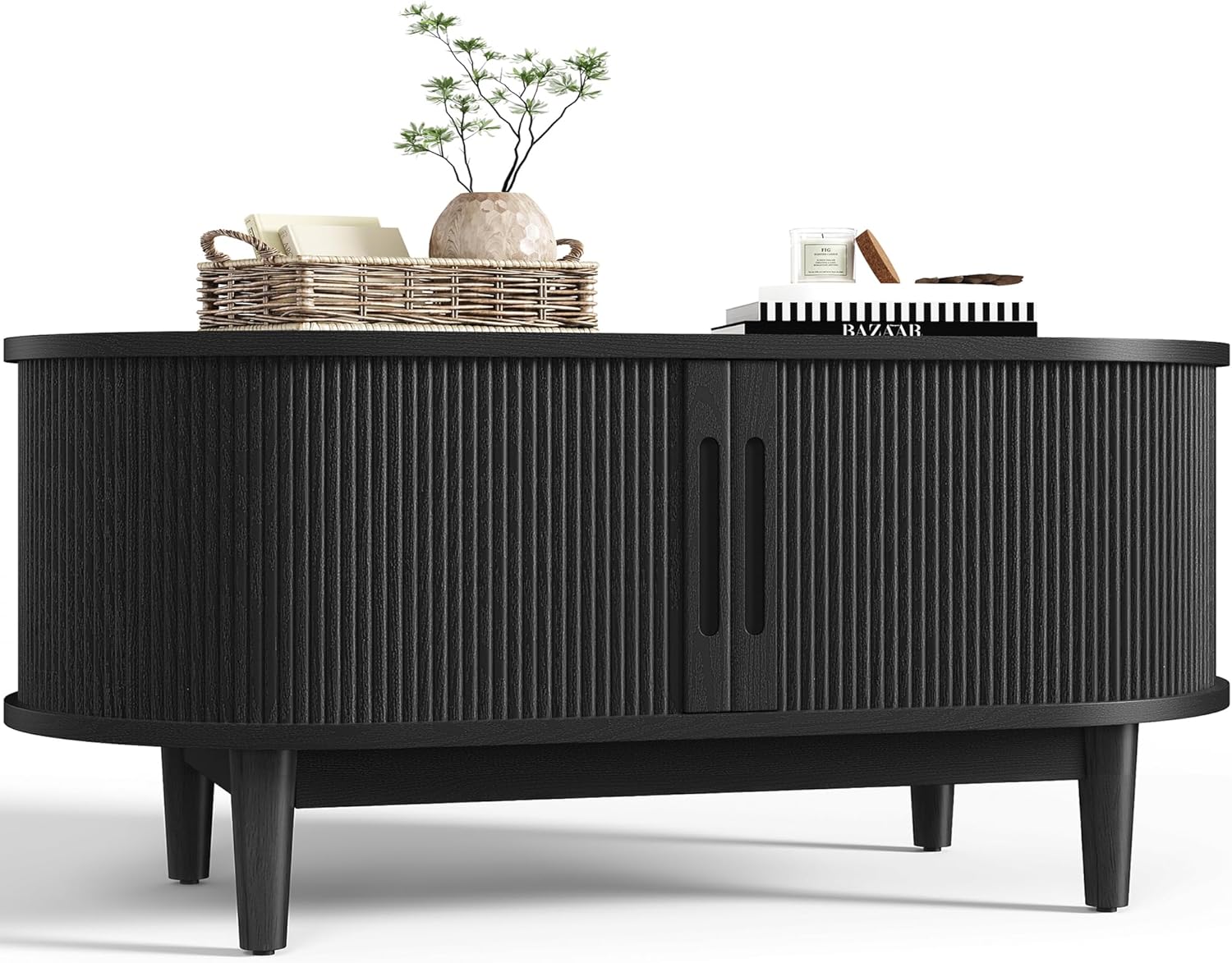 LINSY HOME Round Coffee Table, 31.5