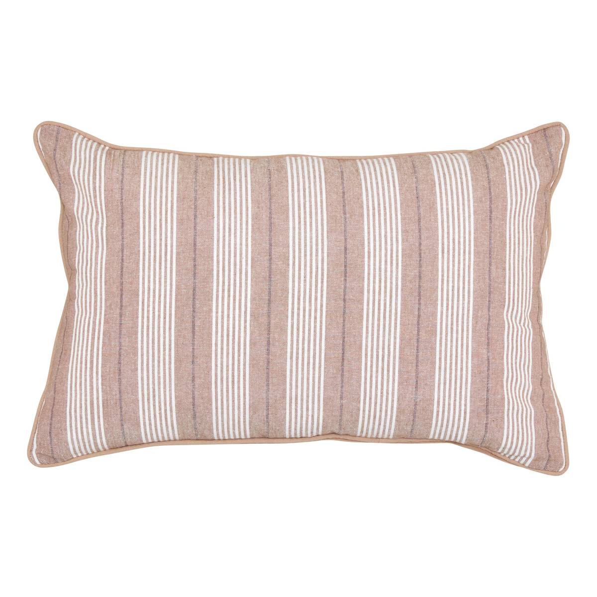 Cushion "Groove" Beige Linen, 58x38 cm