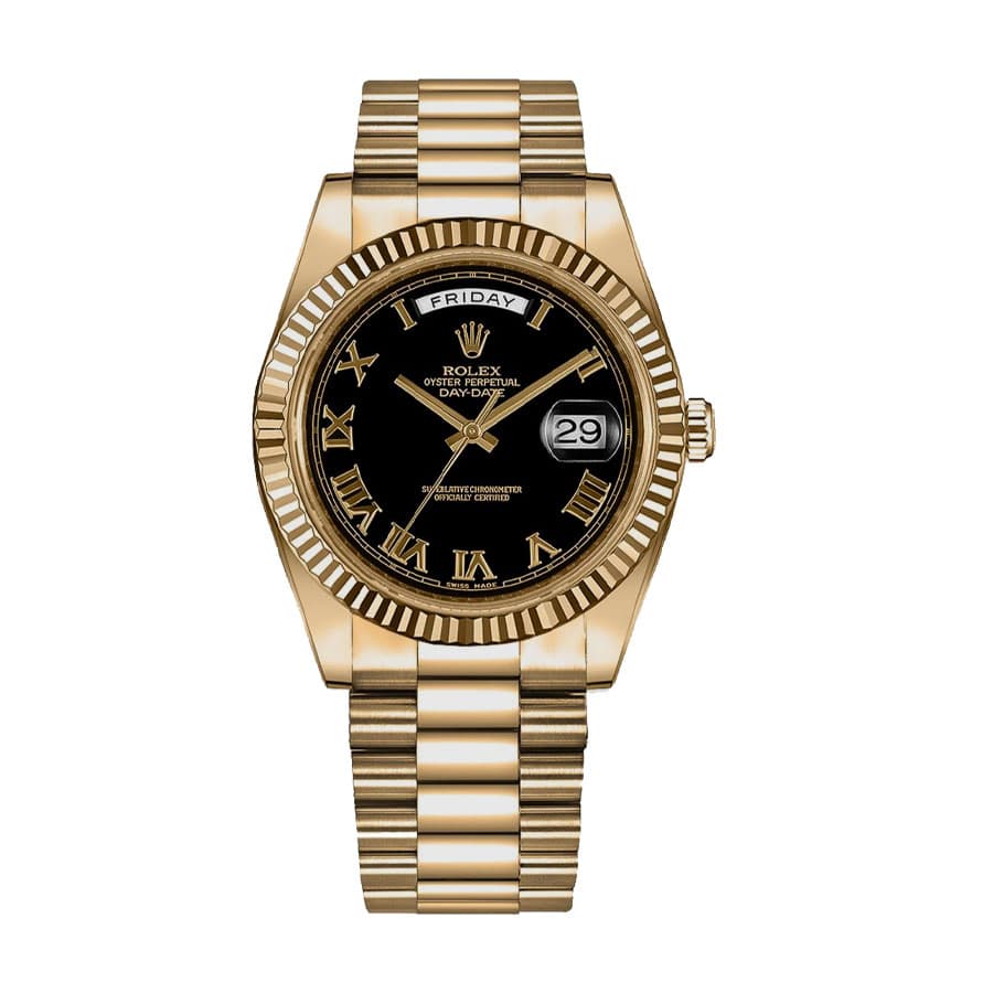 Rolex Day-Date Collection Black Replica - Elite Watch Atelier