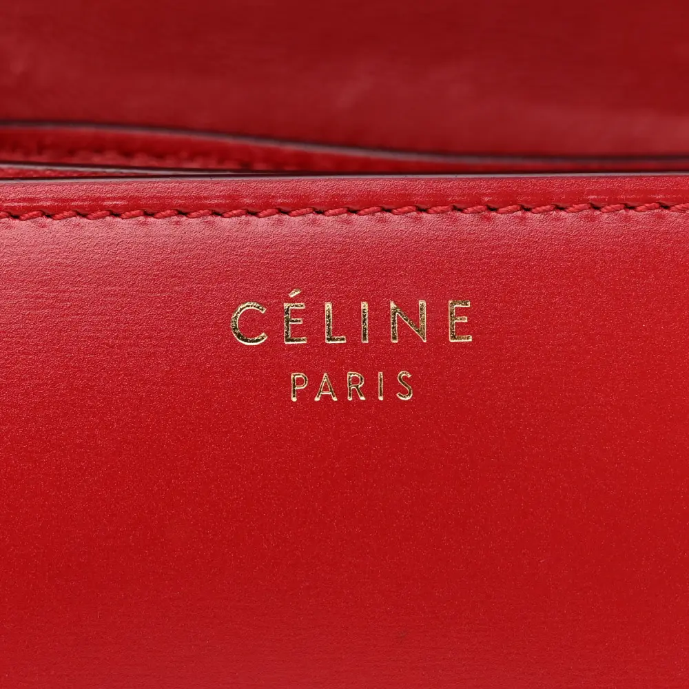 Replica Handbags Guide: Celine Red Box Calfskin Leather Flap1:1High-quality replica