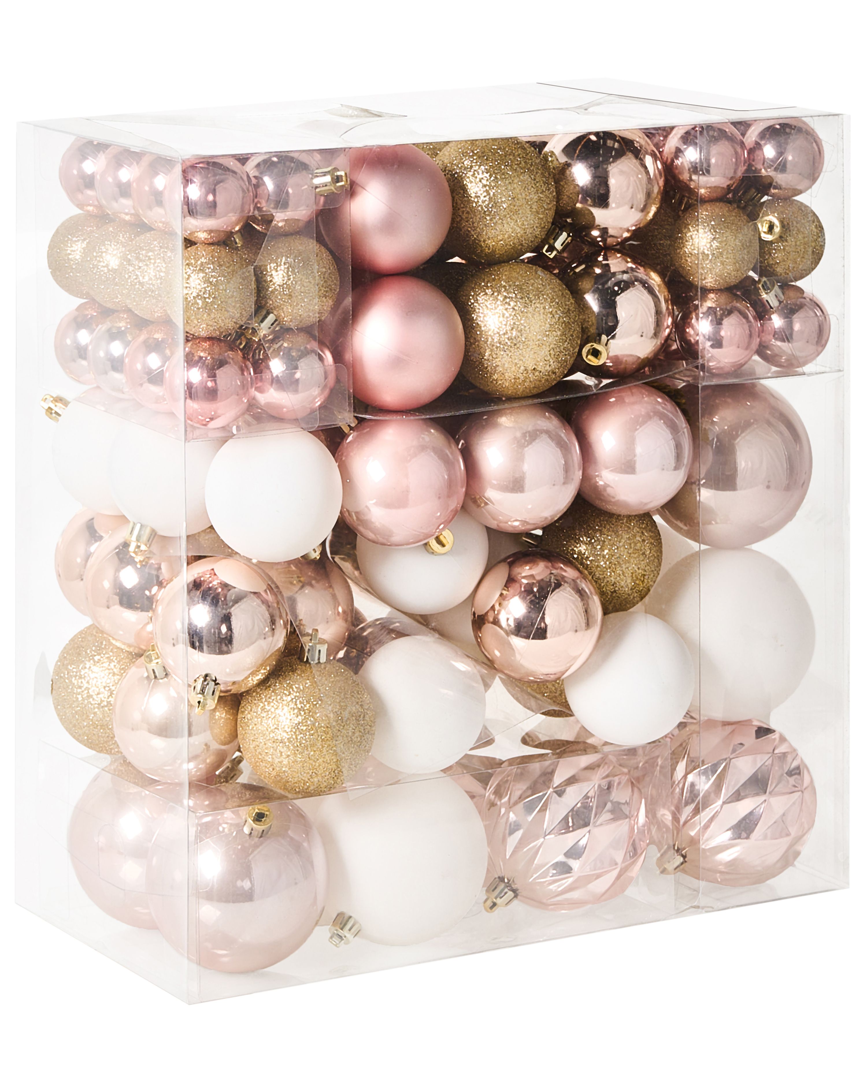 Set of 114 Baubles GJENDE Pink