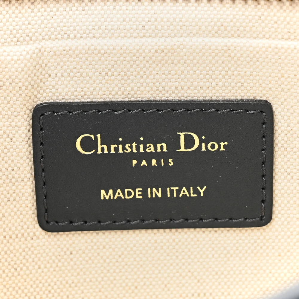 Dior Blue Oblique Canvas Diorquake Clutch Gold Hardware High-end reps