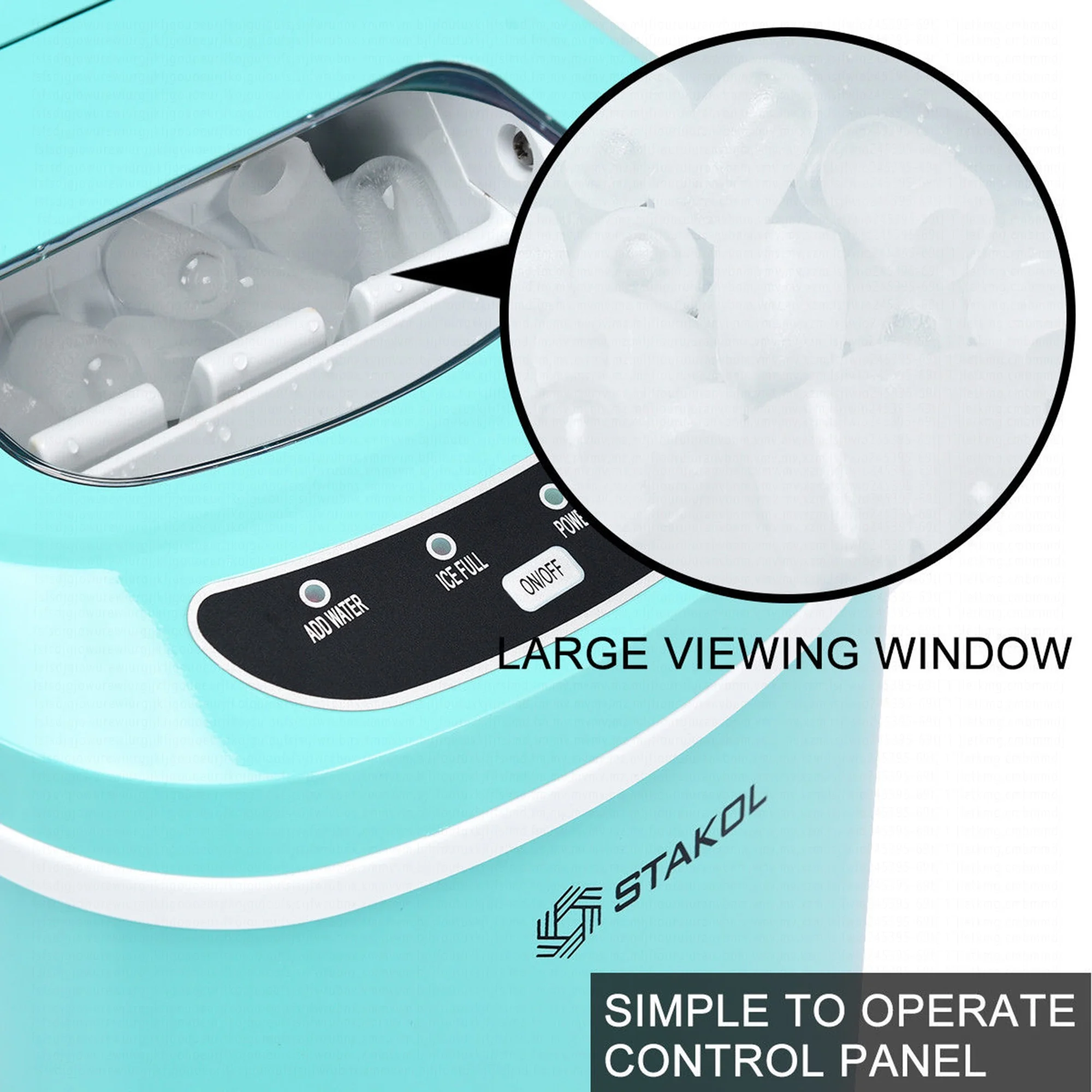 Costway Silver Portable Compact Electric Ice Maker Machine Mini Cube 26lb/Day - Image 44