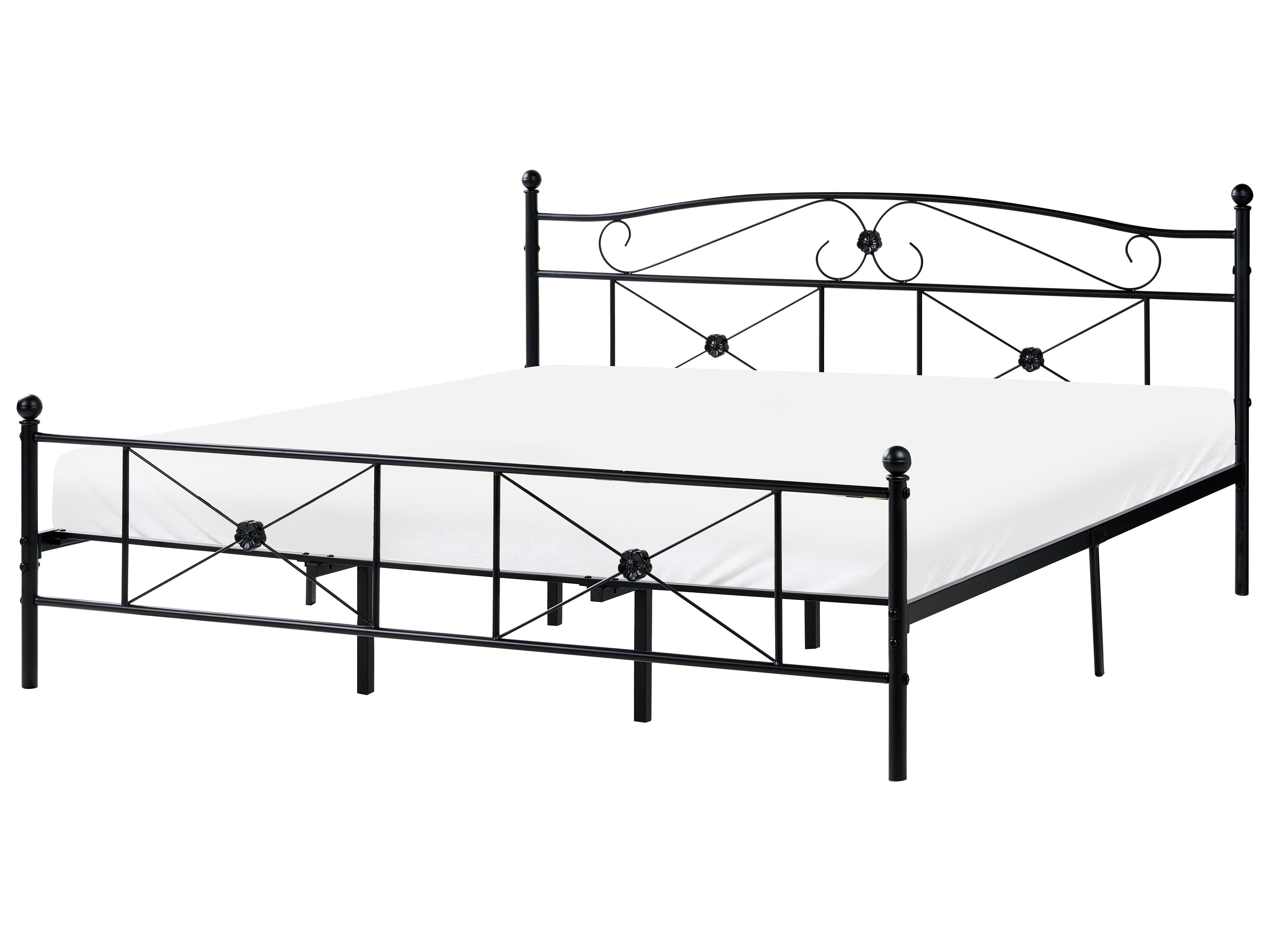 Bed Metal RODEZ 180 x 200 cm (EU Super King) Black
