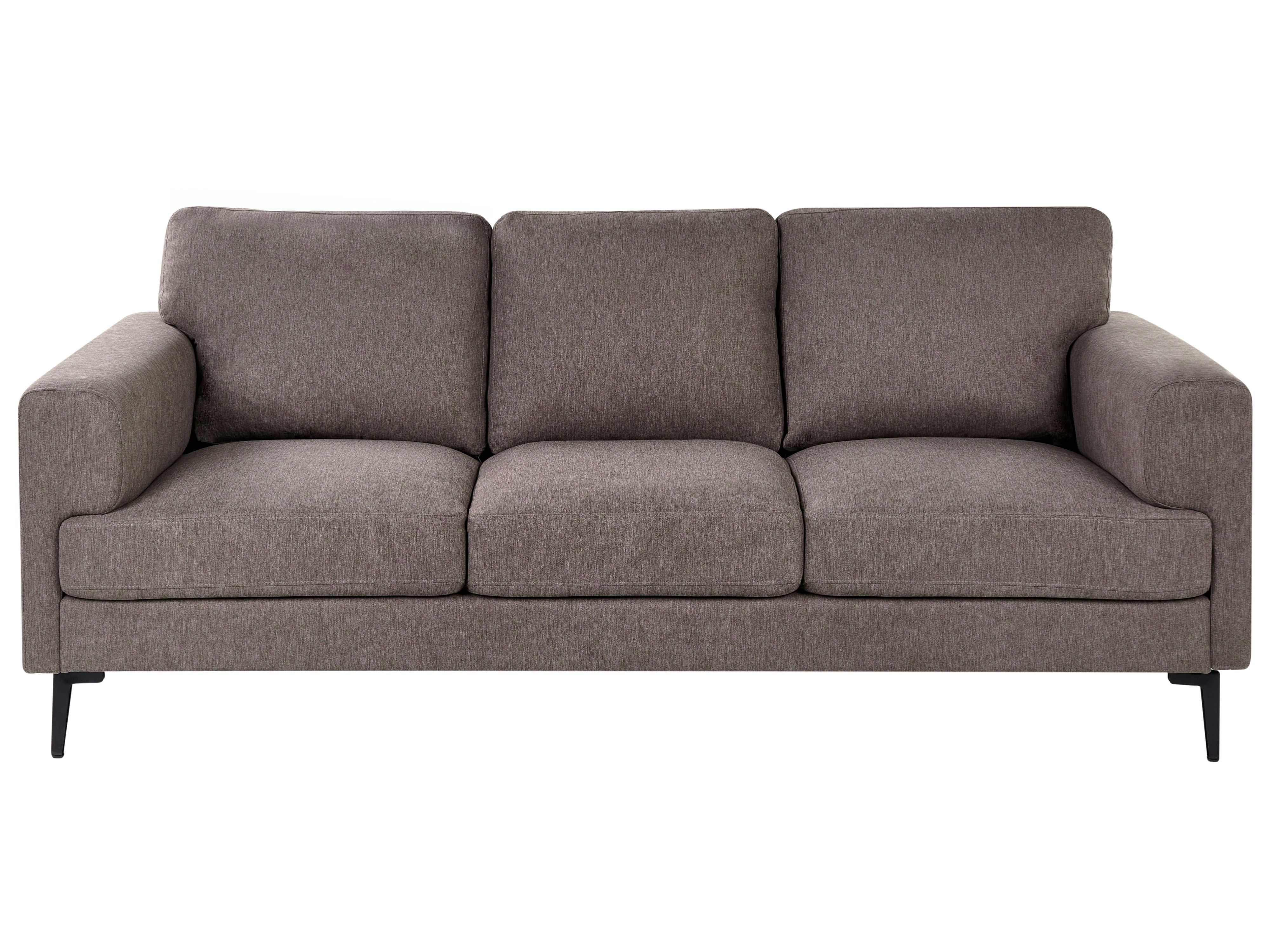 Sofa 3 Seater LOUSTO Fabric Brown