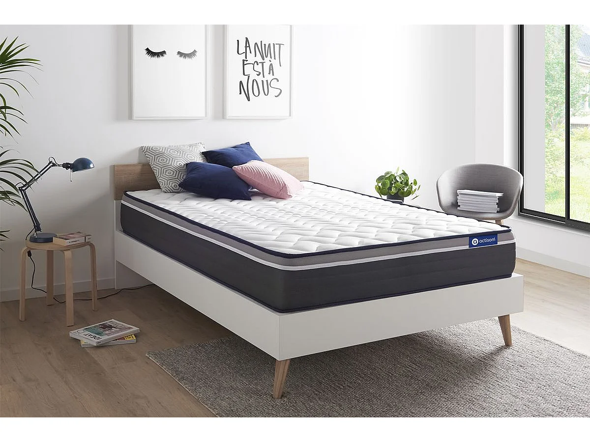 ACTISOM Matelas 180x200 Latex+Mémoire de forme Maxi épaisseur 7zones de confort