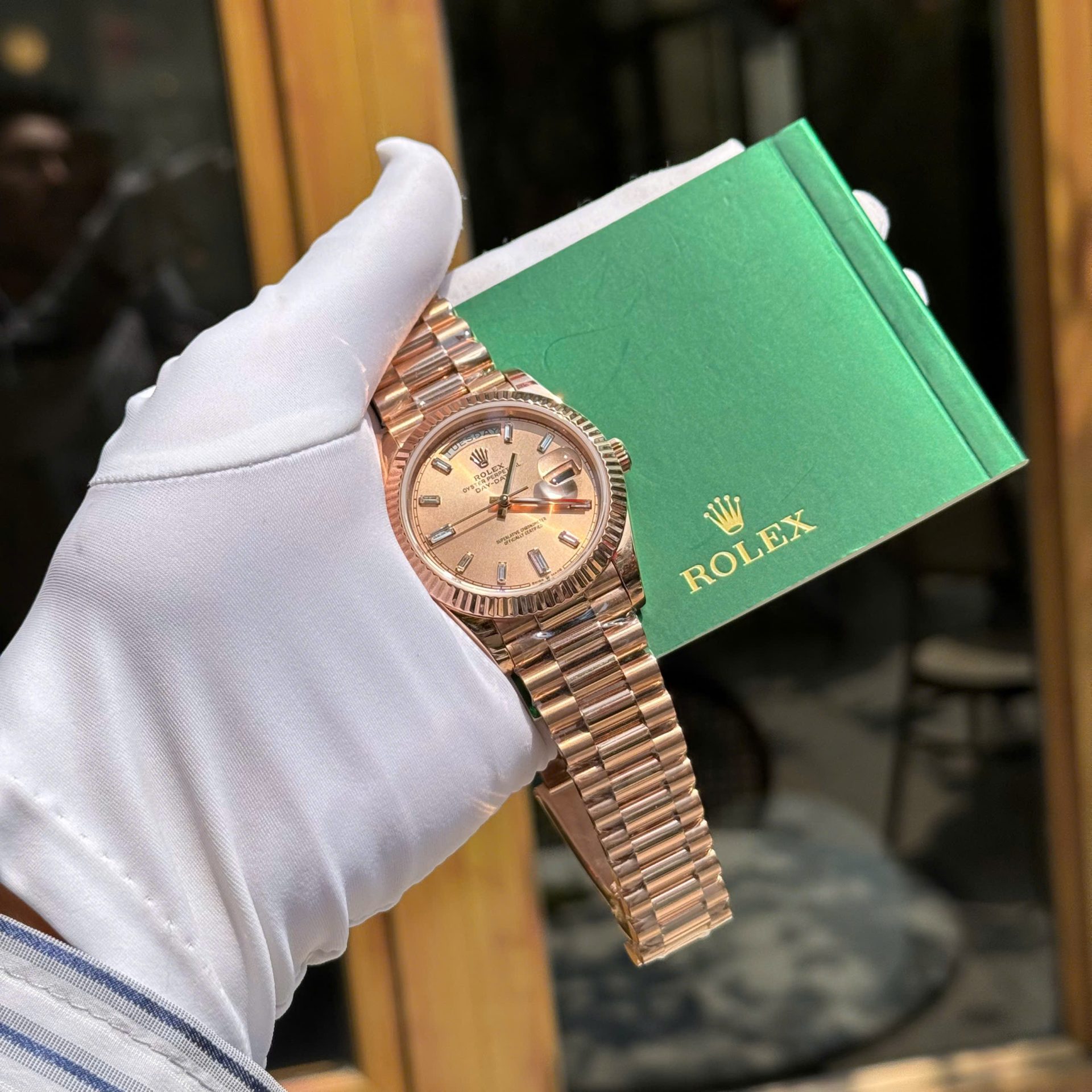 Rolex Day-Date 228235 Gold Wrapped Replica Watch 176 Grams GM Factory 40mm - Top club