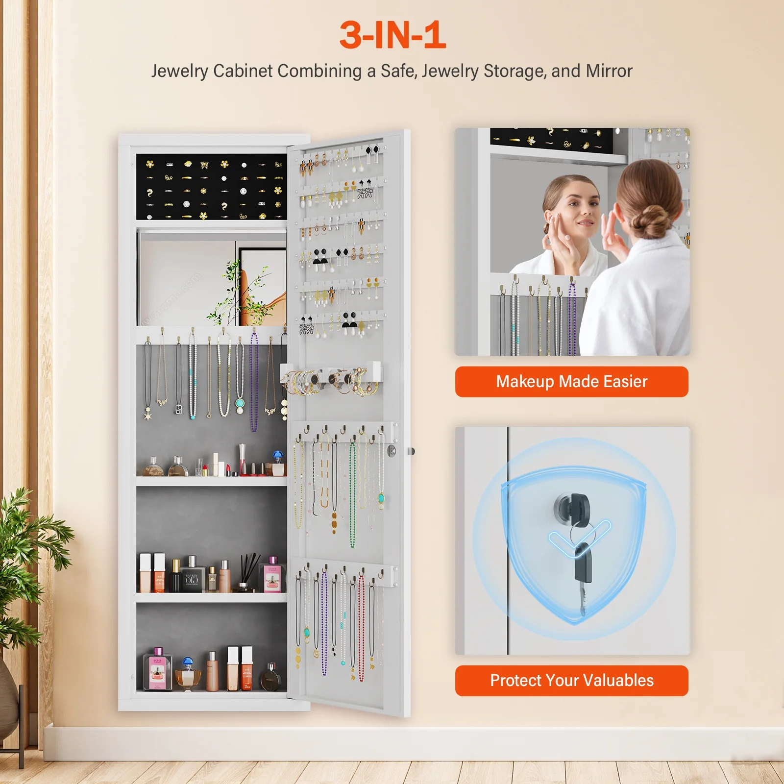 Mirror Jewelry Cabinet, 47.24