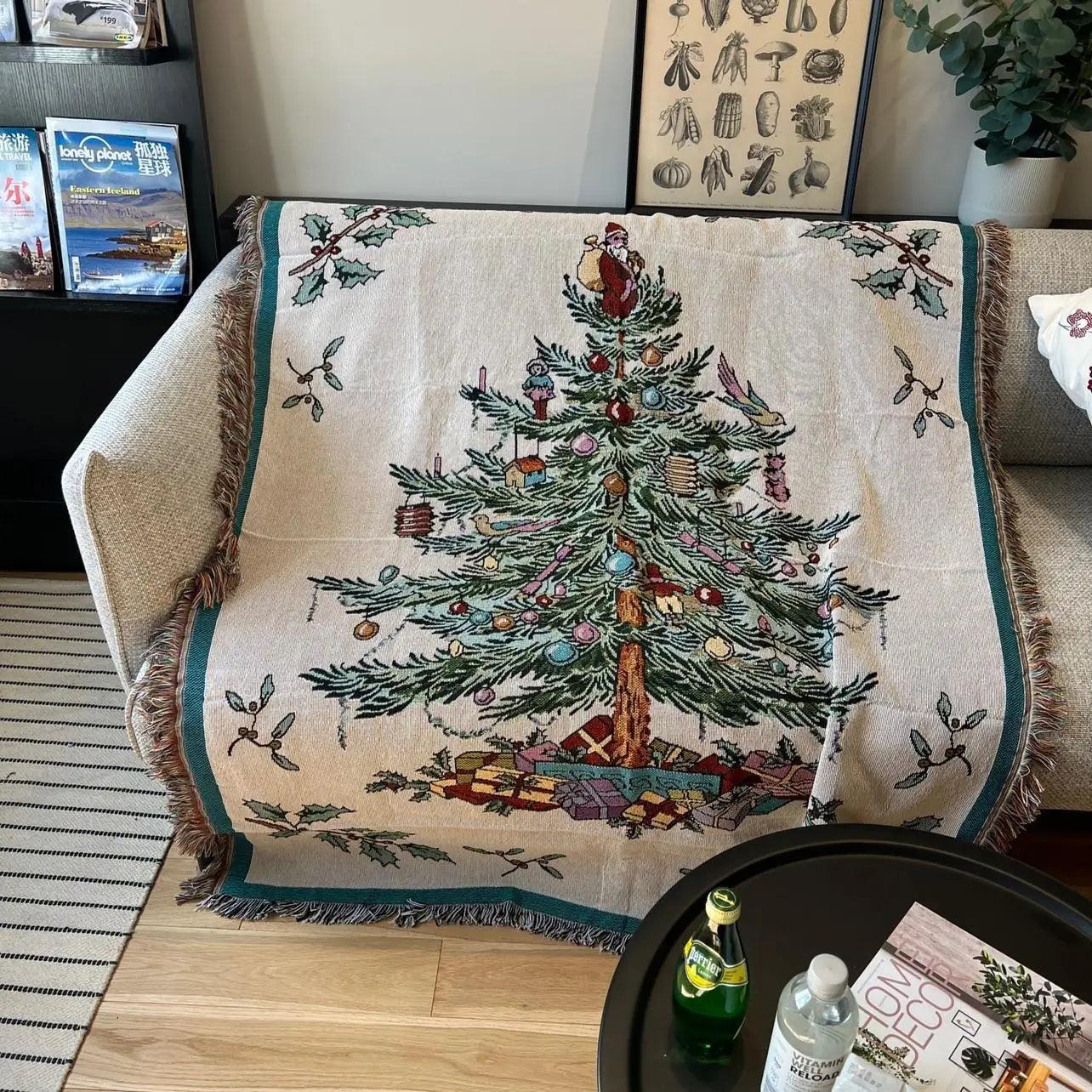 Luxe Kerstdeken van Zachte Fleece met Notenkraker en Sterrenontwerp voor Decoratie en Warmte