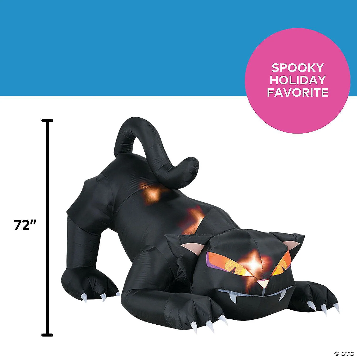 72" Blow Up Inflatable Black Cat With Turning Head Halloween Decoration - Image 2 72" Blow Up Inflatable Black Cat With Turning Head Halloween Decoration - Image 2