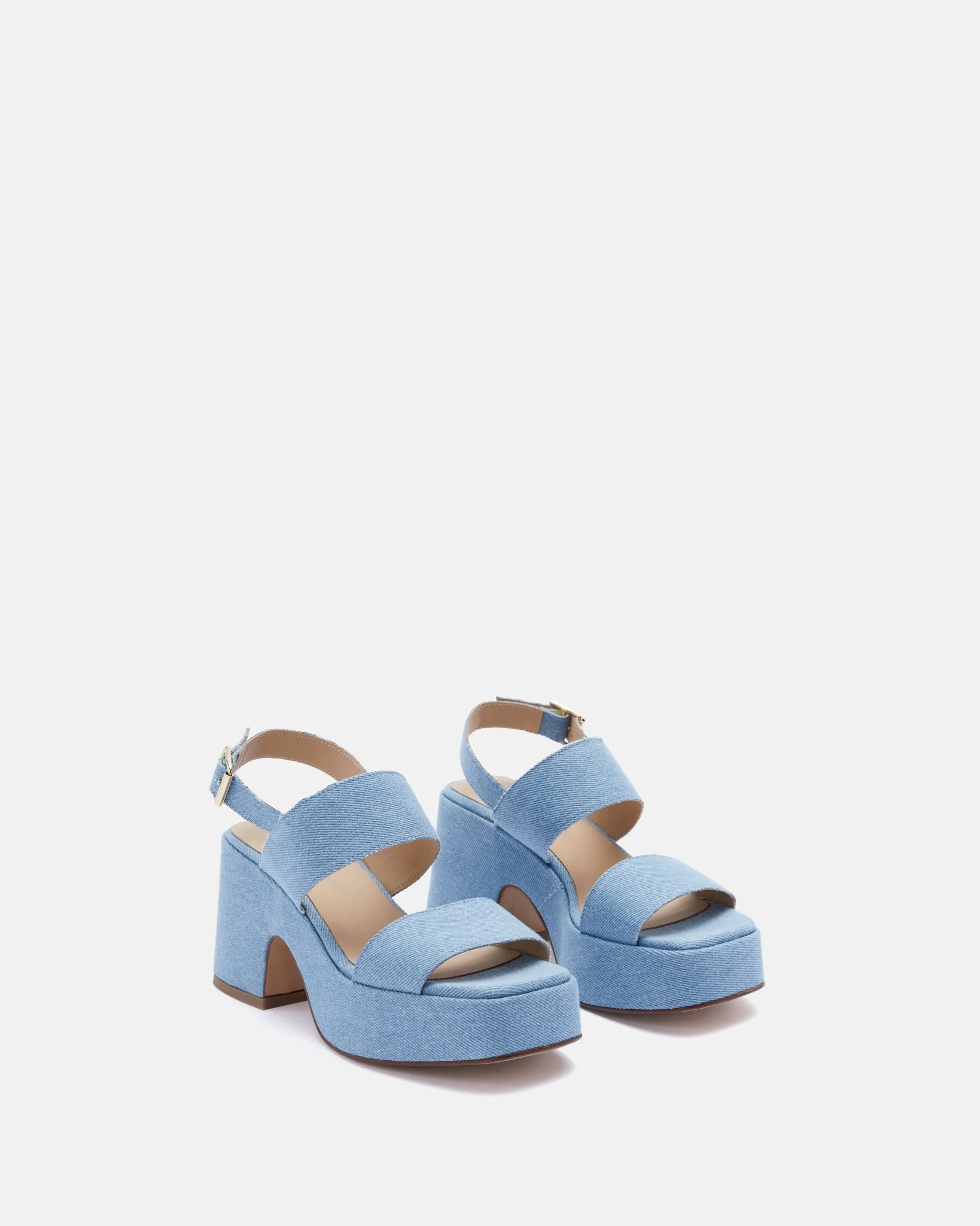 SANDALES MATITYA DENIM JEAN - Sandales blue jean à plateformes
