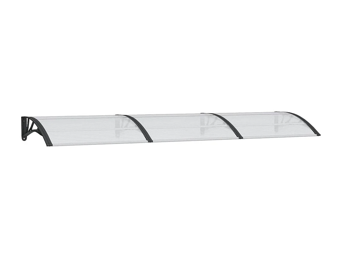 Auvent de porte Noir et transparent 300x80 cm Polycarbonate WVGQ5142