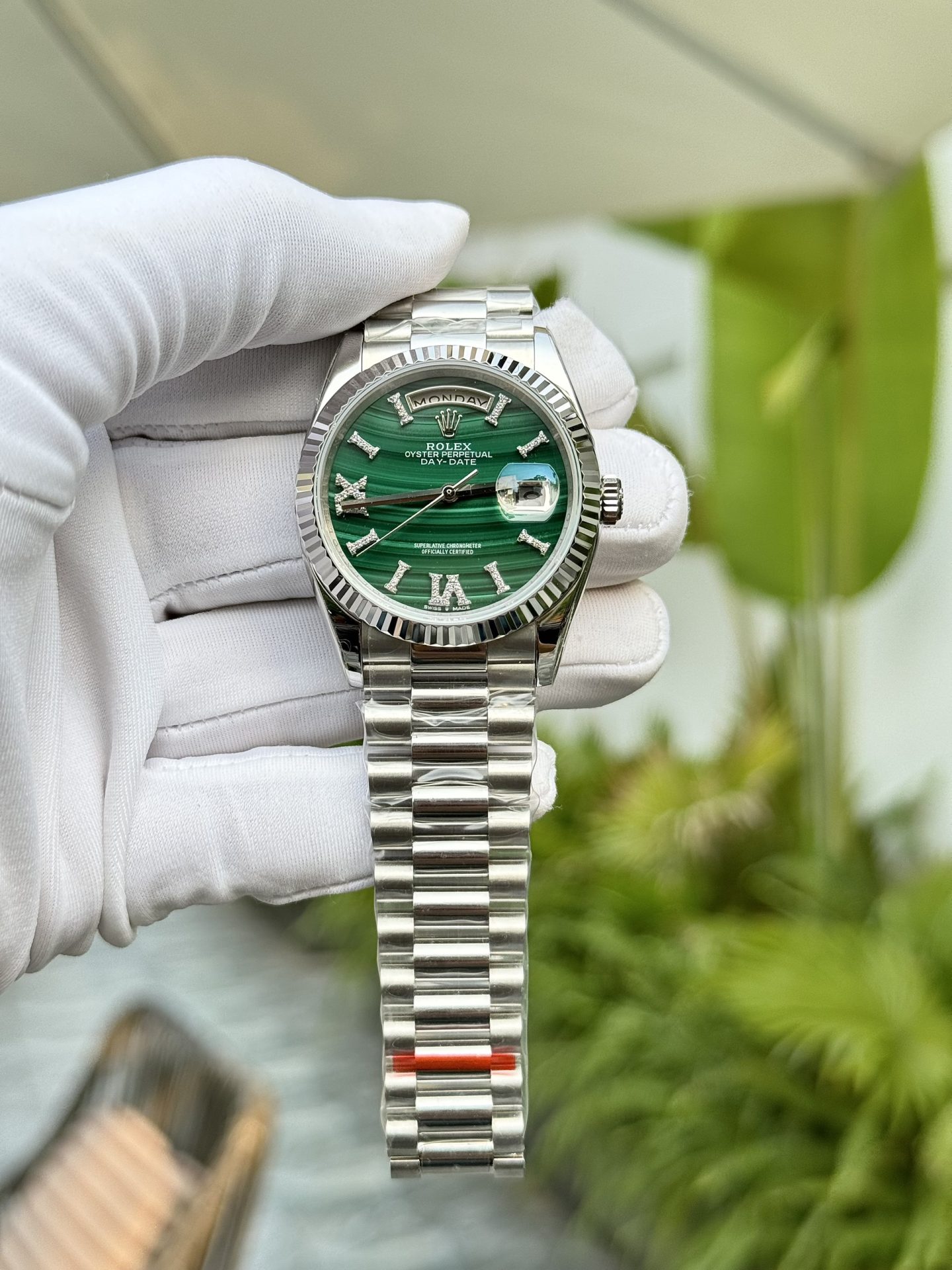 Rolex Best Replica Watches Day-Date Roman Numeral Pile 40mm - Elite Watch Atelier
