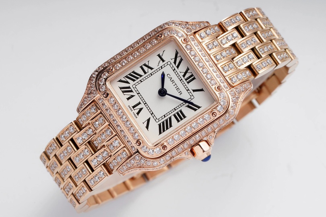 Cartier Cheetah Full of Diamonds Ladies' 37MM-Rose Gold(1:1 replica) - Top club