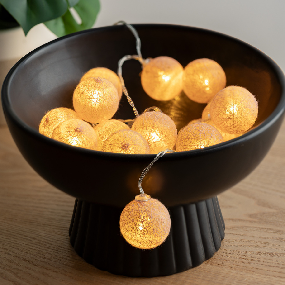 Battery powered LED garland Light pink, L.255 cm