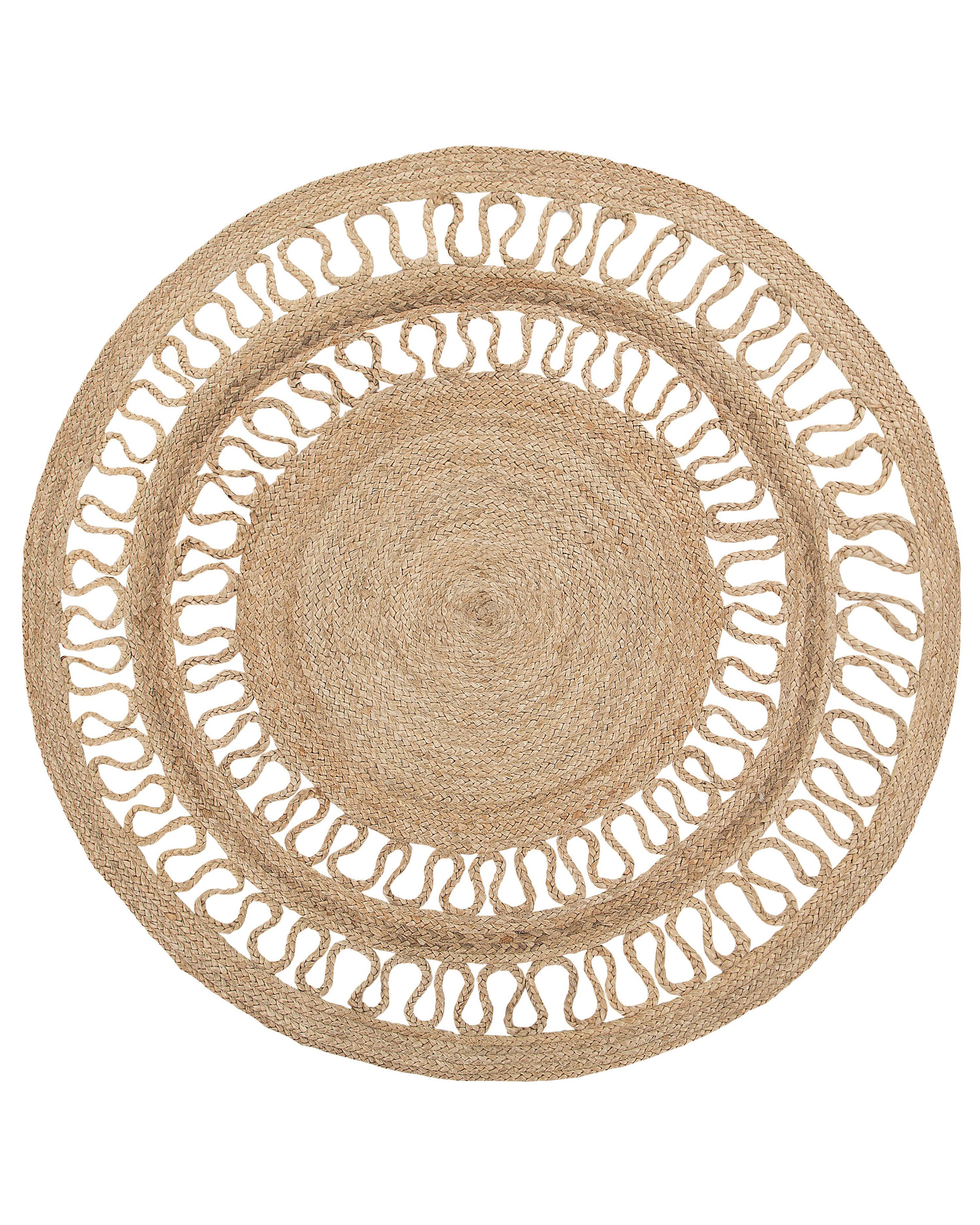 Rug DIKILI Beige ø 120 cm Jute