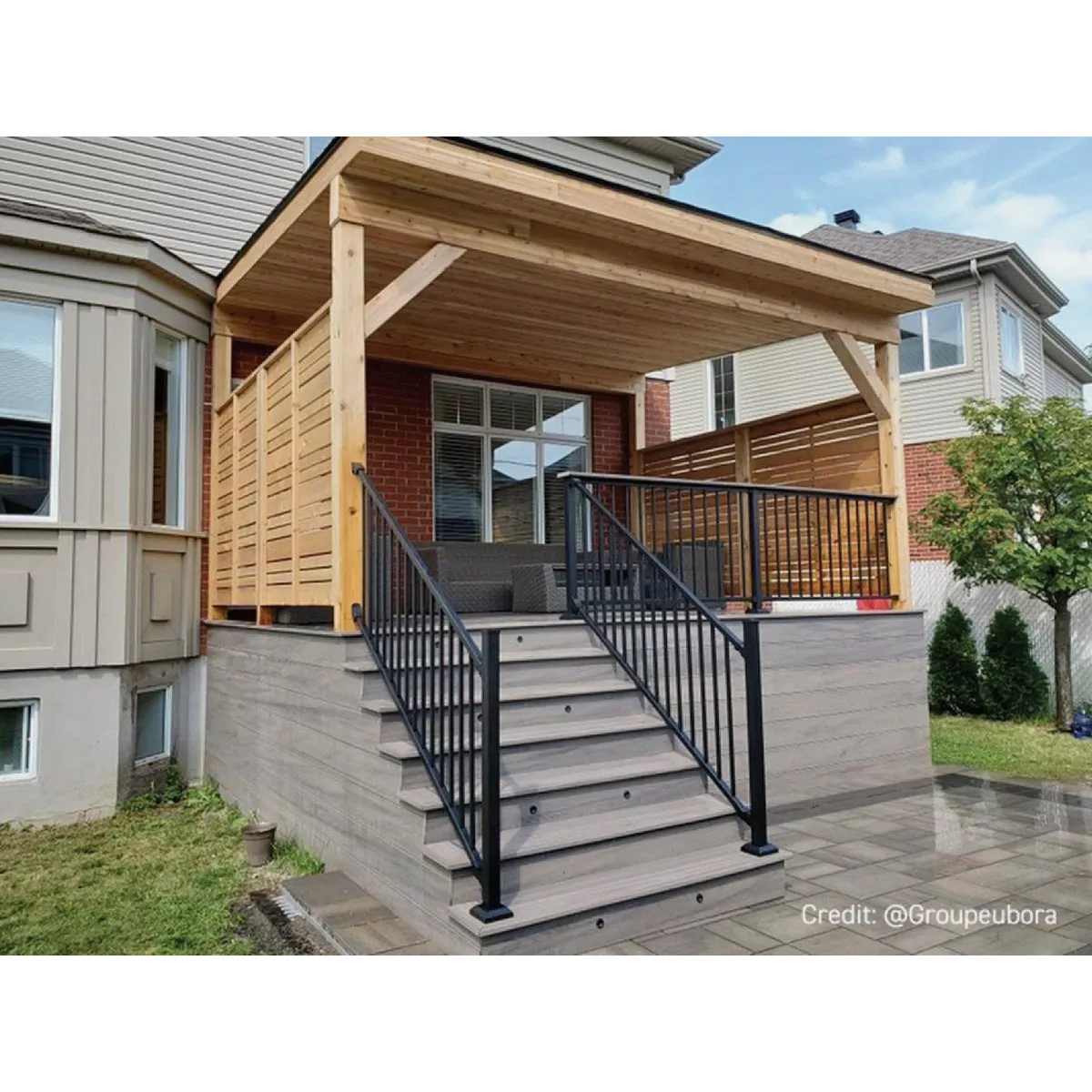Fortress Building Products Fe26 34 In. H x 8 Ft. L Black Sand Galvanized Steel Railing Panel