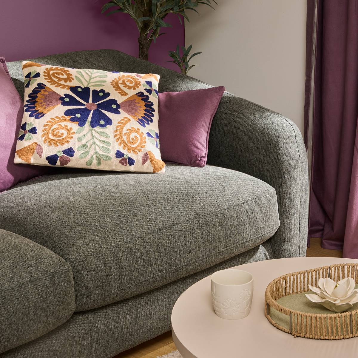 Cushion "Lilou Light violet, 50x30 cm