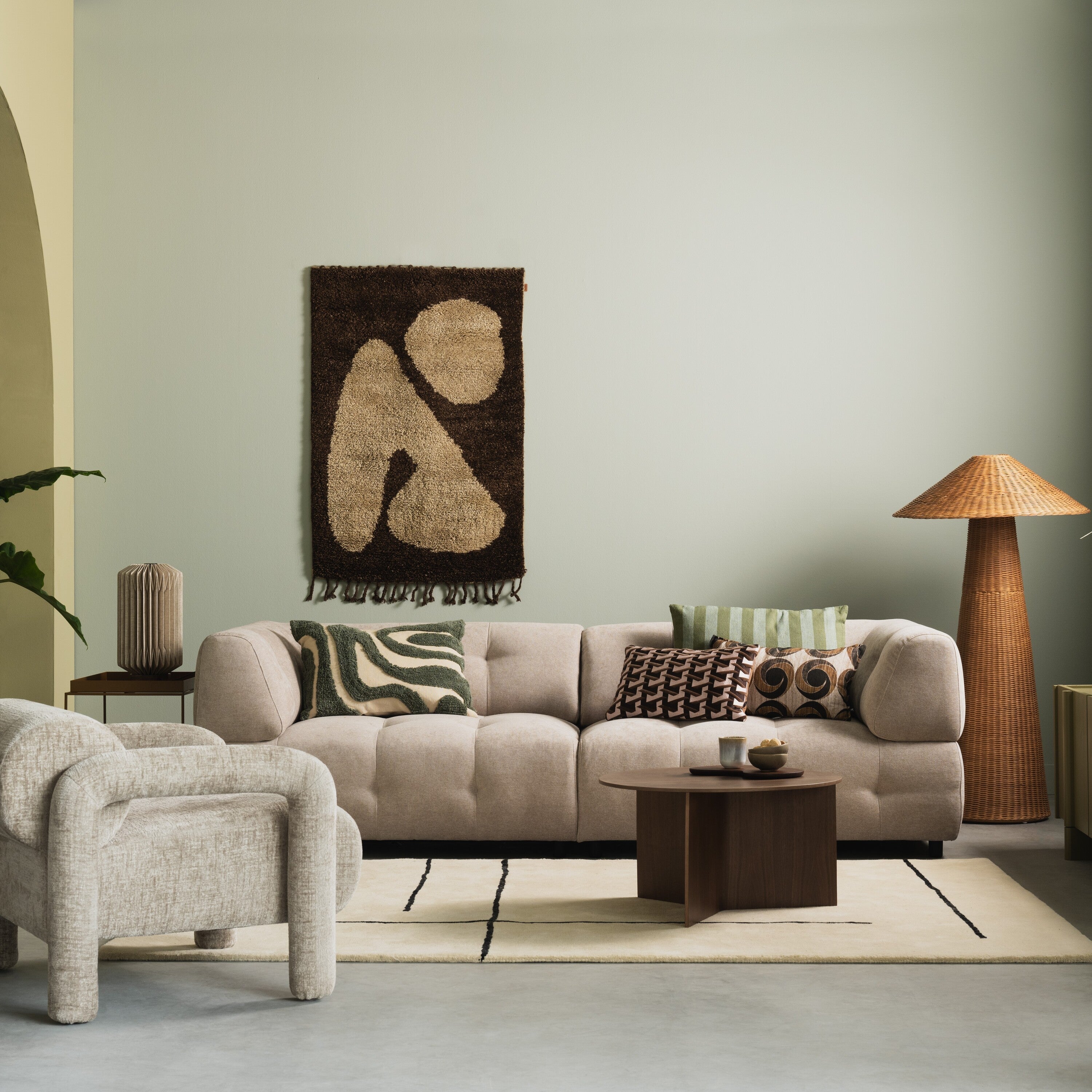 Blokker Wave Sierkussen 40 x 60 cm - Groen