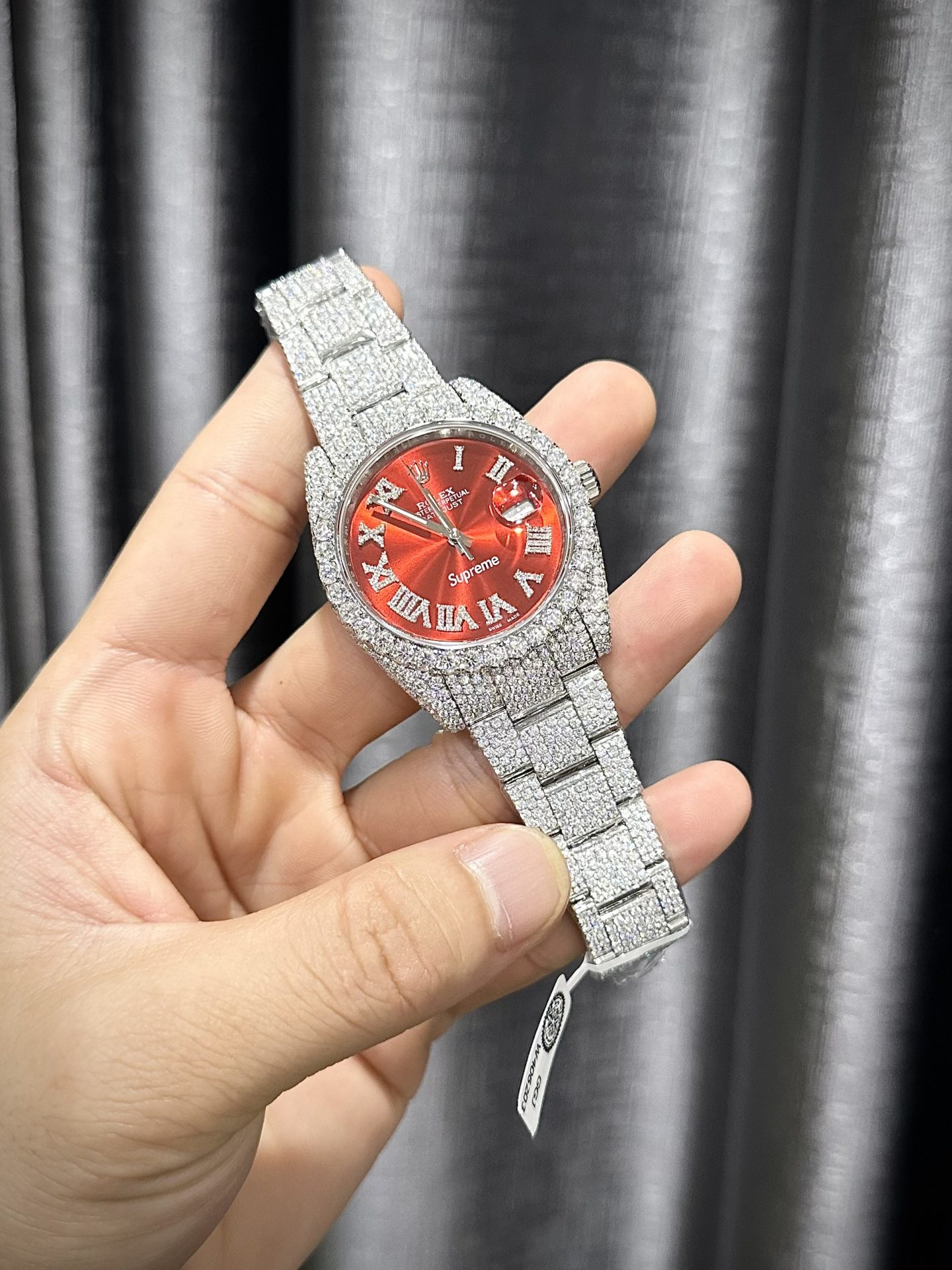 Rolex Replica 1:1 Watch DateJust Supreme Full Diamond Moissanite Hong Kong 41mm - Top club