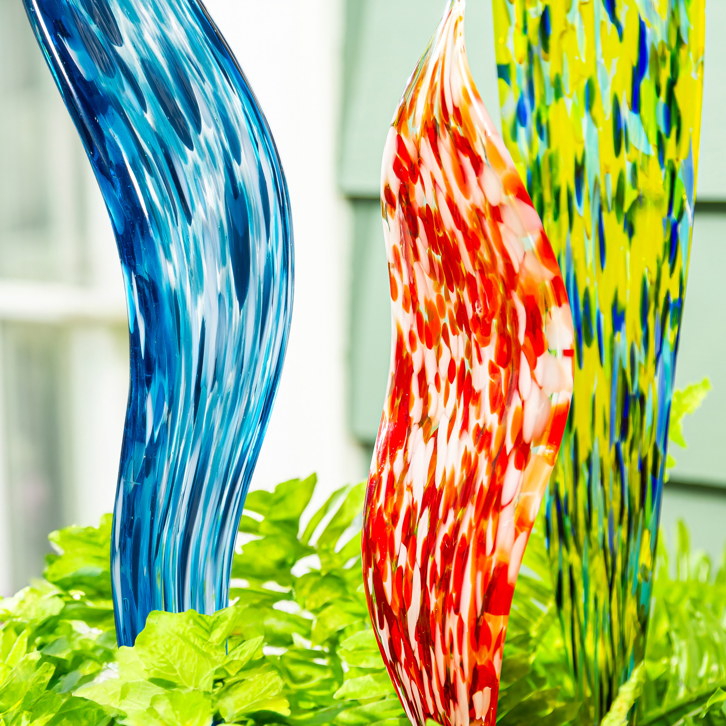 Glass Garden Stakes, Set of 3 - Image 5
