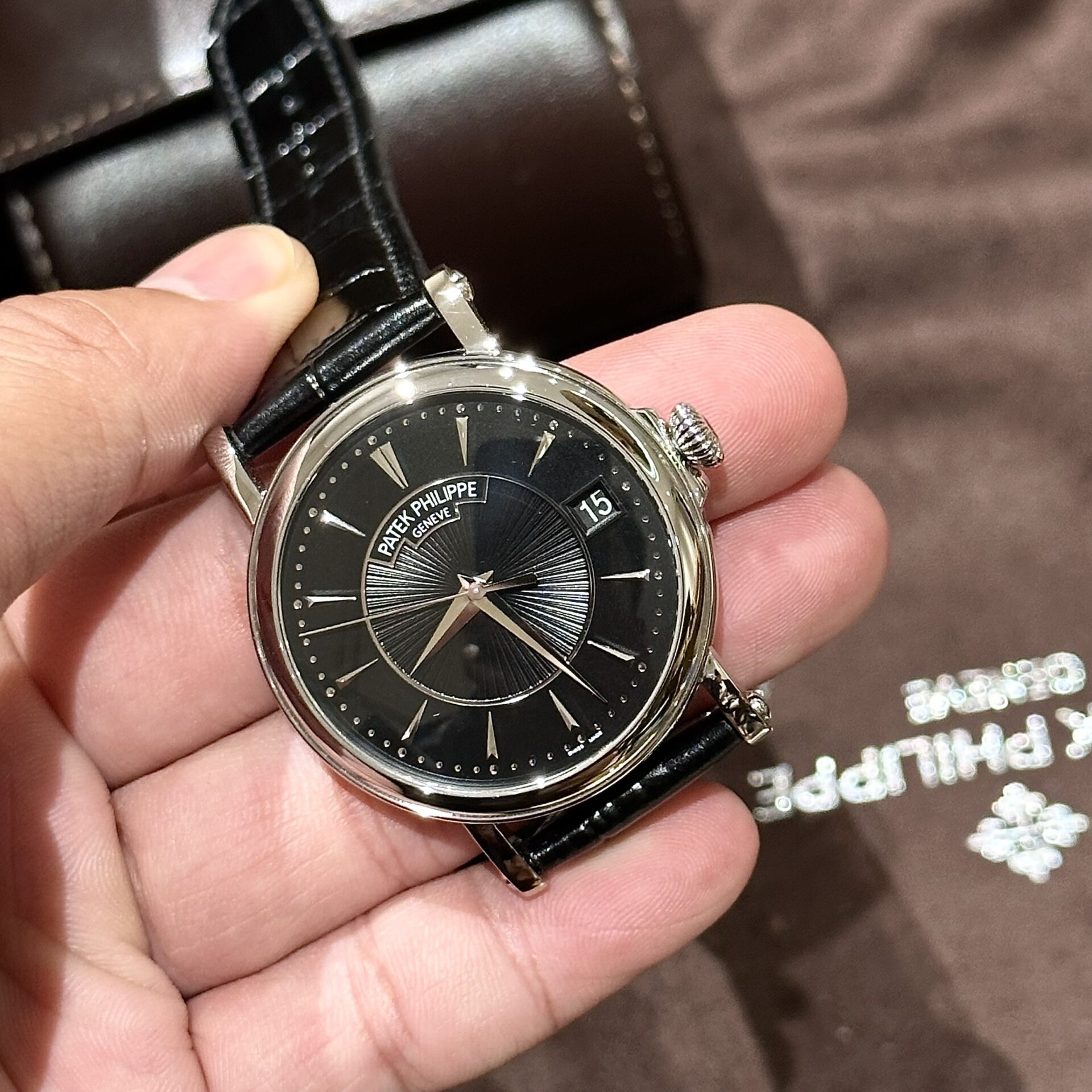 Patek Philippe Calatrava 5153 Replica Watch Black ZF Factory 38mm - Elite Watch Atelier