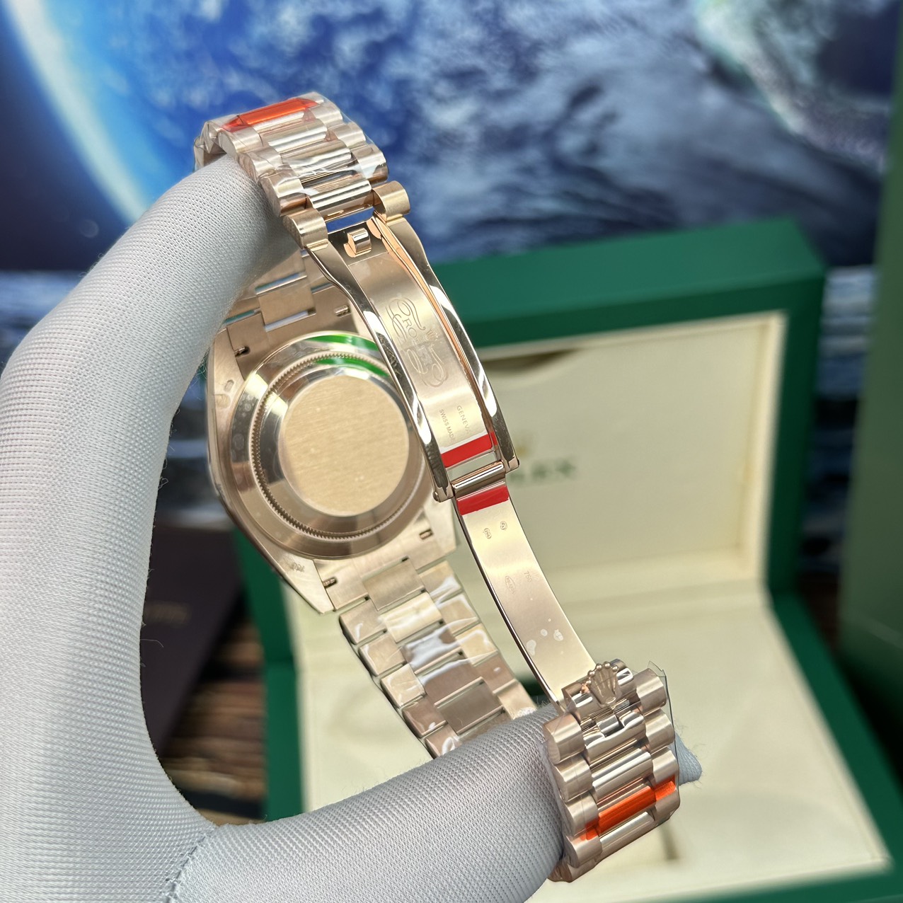 Rolex Day-Date Replica Watch With Red Ruby Dial EW Factory 40mm - Elite Watch Atelier
