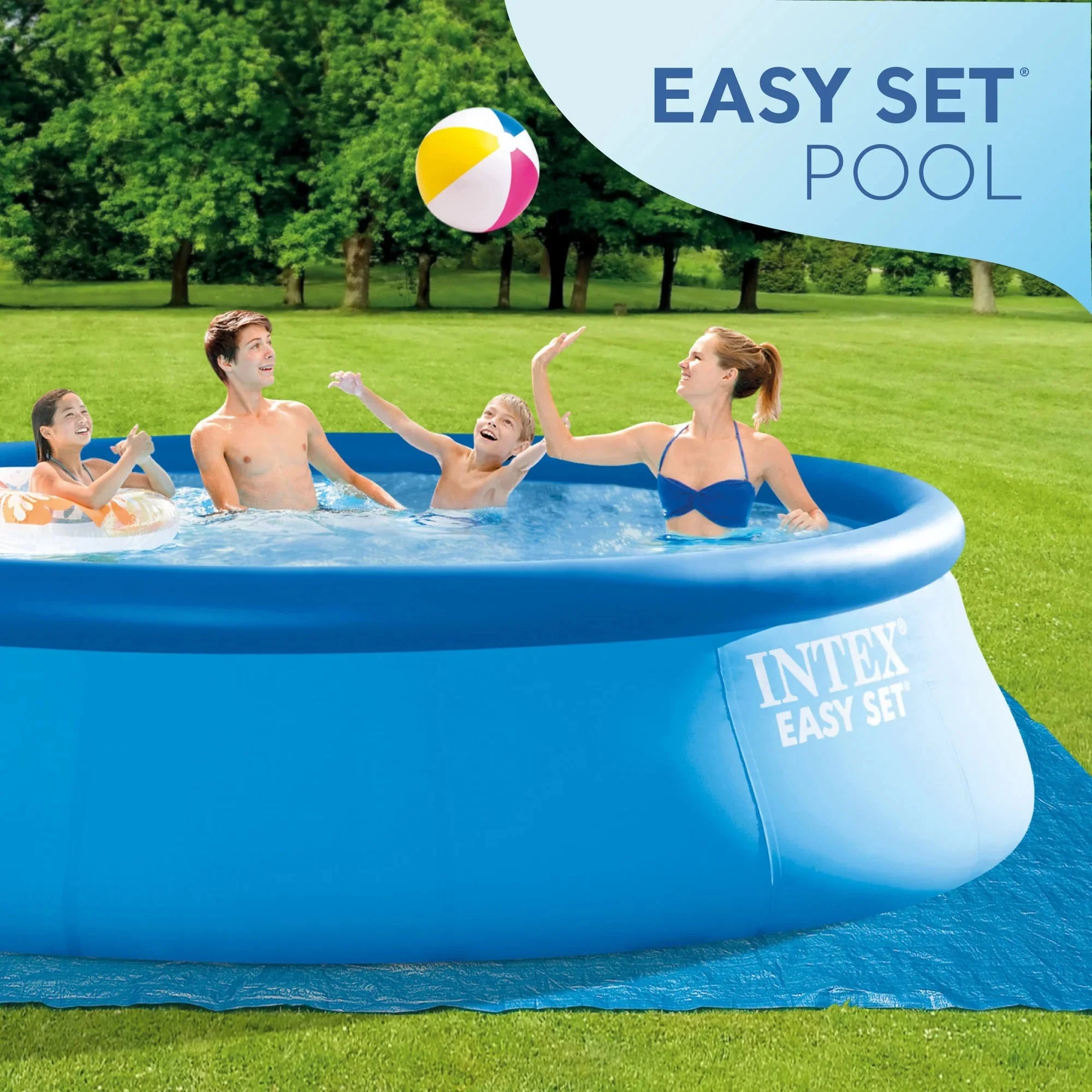 INTEX Easy Set Inflatable Round Pool, 15 ft x 48 in - Filter Pump And Accessories - Image 11 INTEX Easy Set Inflatable Round Pool, 15 ft x 48 in - Filter Pump And Accessories - Image 11
