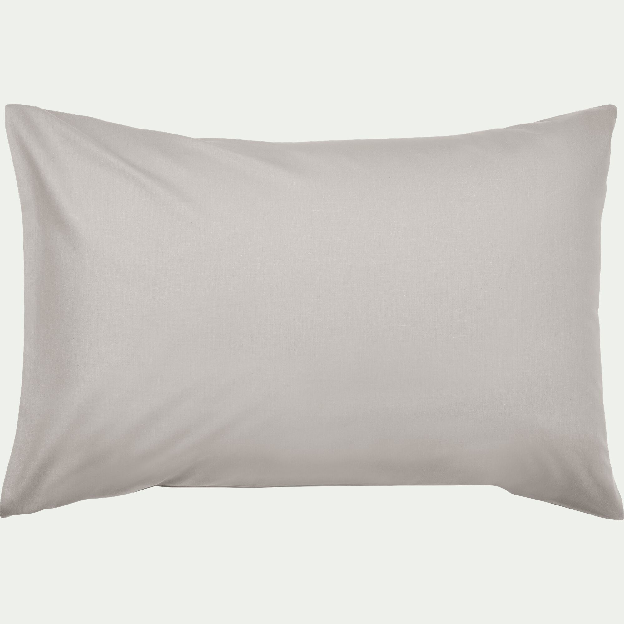 EOLI - Lot de 2 taies d'oreiller en coton 50x70cm - gris vésuve