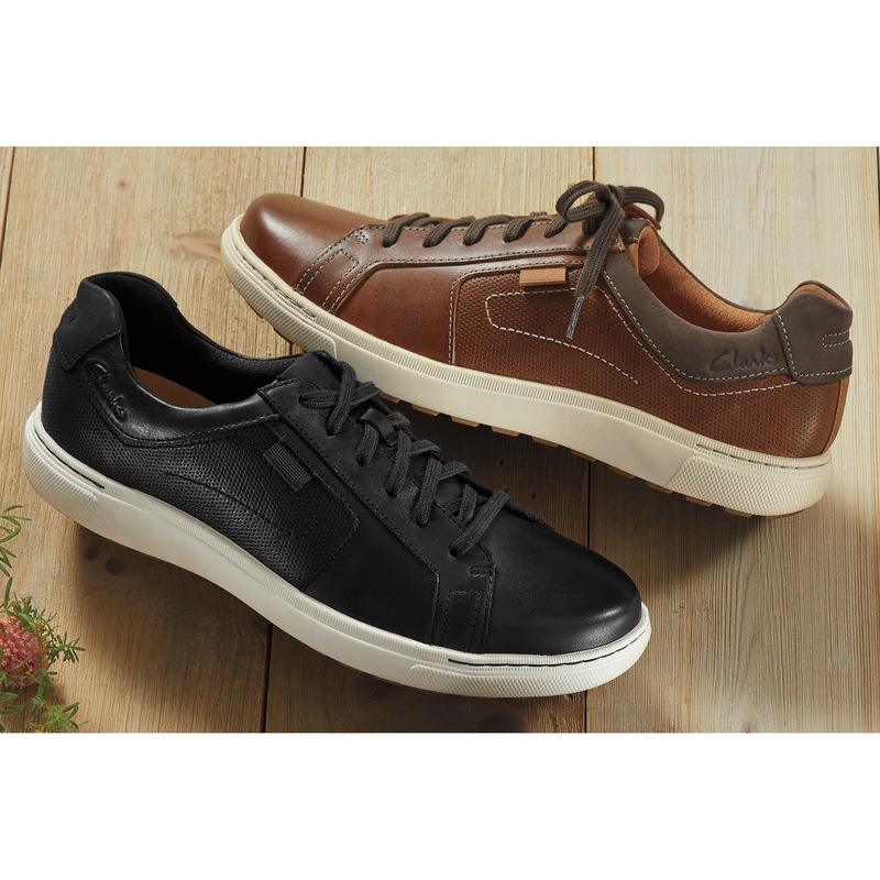 Clarks Leather Mapstone Lace-Up Shoe for Men - MIDNIGHT VELVET CATALOG