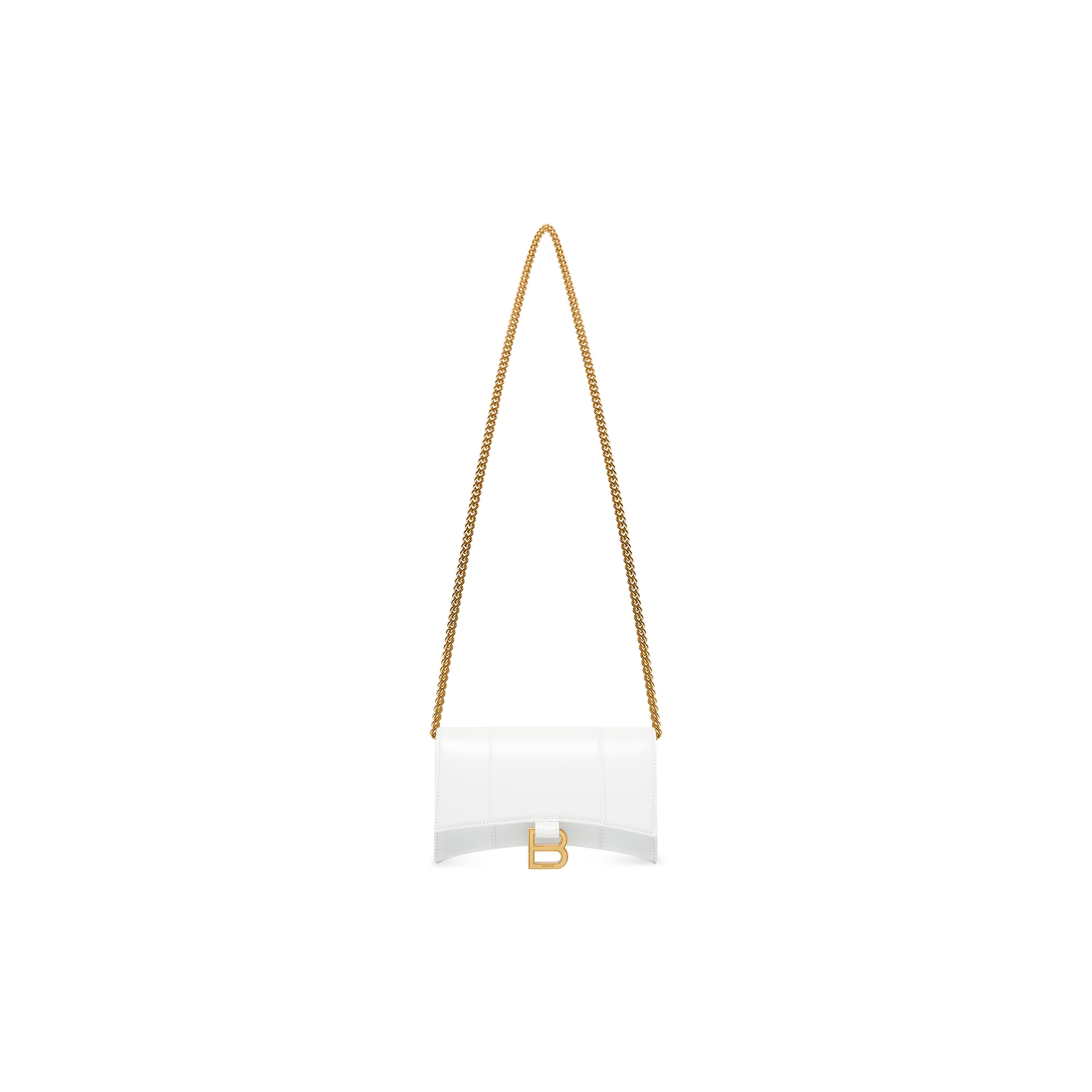 WOMEN'S HOURGLASS WALLET ON CHAIN BOX IN WHITE - Replicaclubs