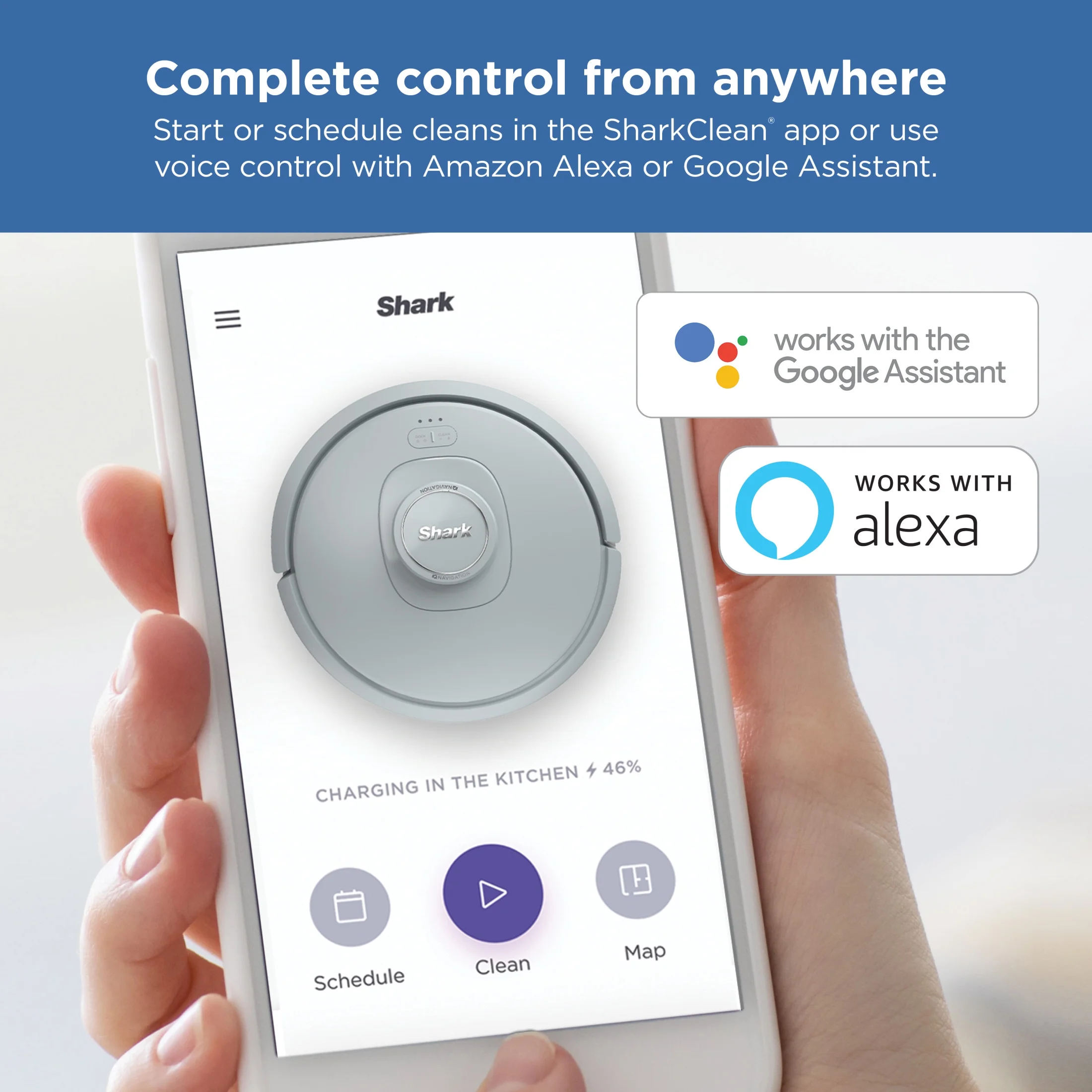 Shark IQ Robot Vacuum, Multi-Surface Carpets & Hard Floor Cleaning, Precision Home Mapping