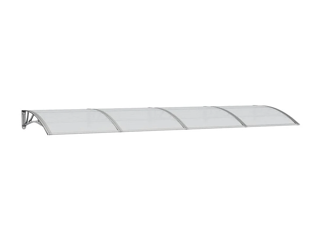 Auvent de porte Gris 350x100 cm Polycarbonate WVGQ2003