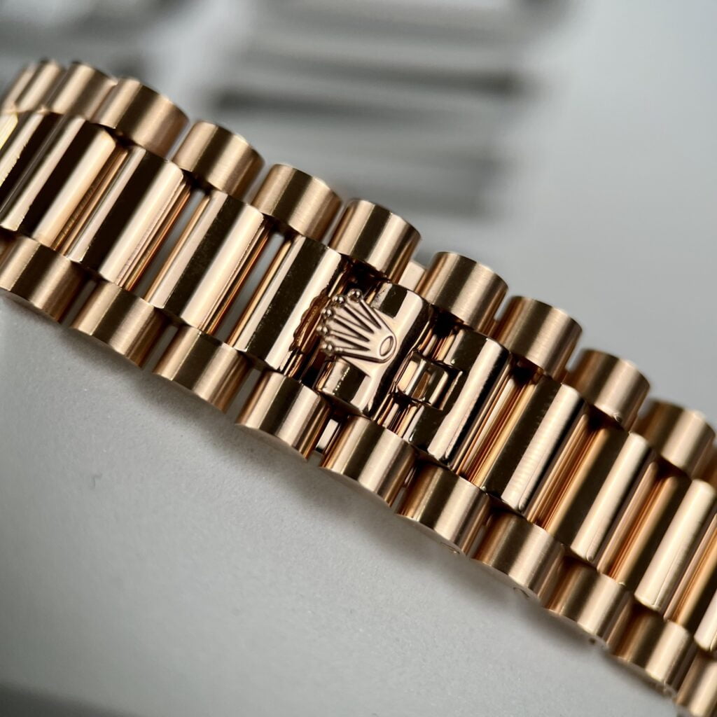 Rolex Day-Date Best Replica Watch Gold Wrapped + Diamonds Moissanite Baguette 36mm - Top club