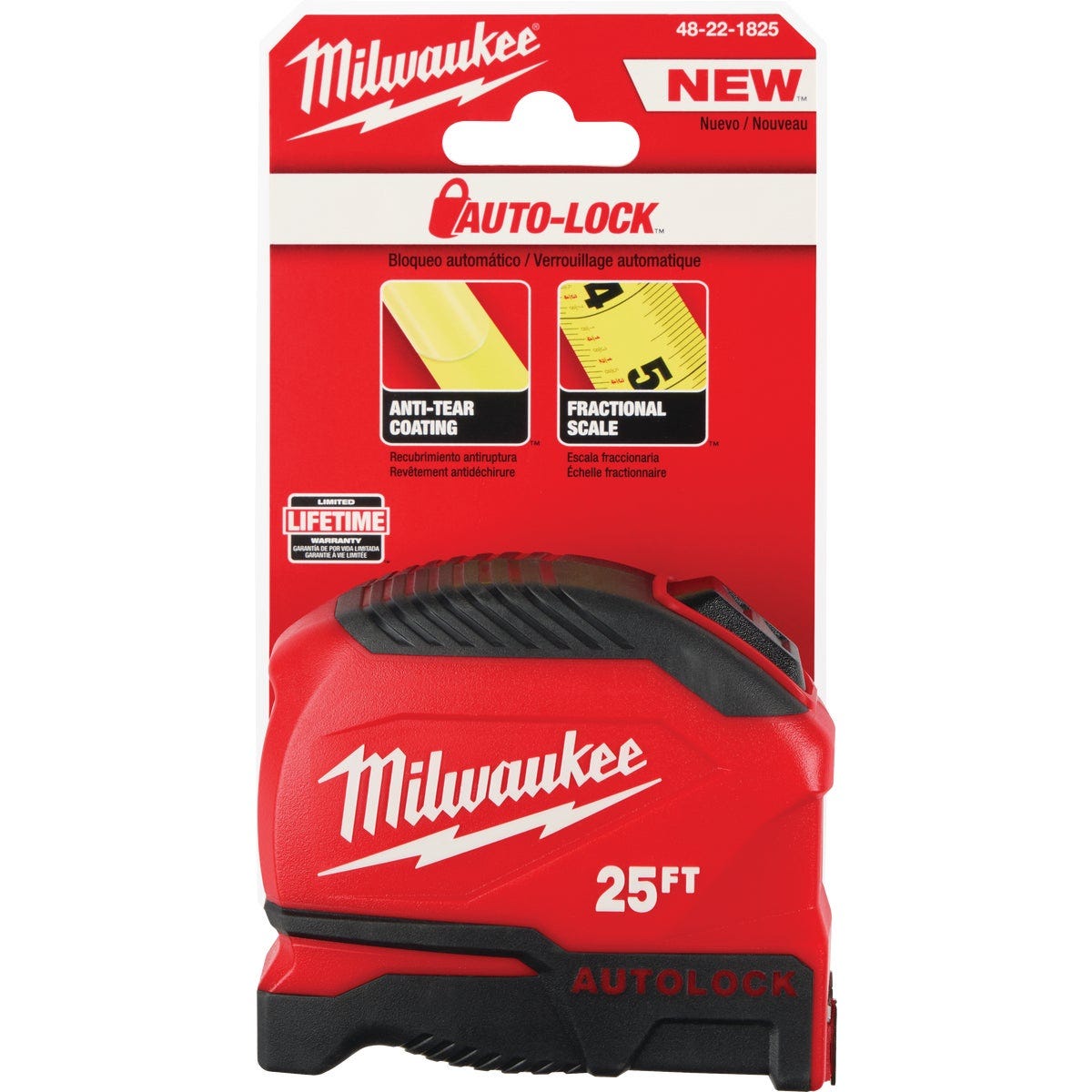 Milwaukee 25 Ft. Compact Auto Lock Tape Measure