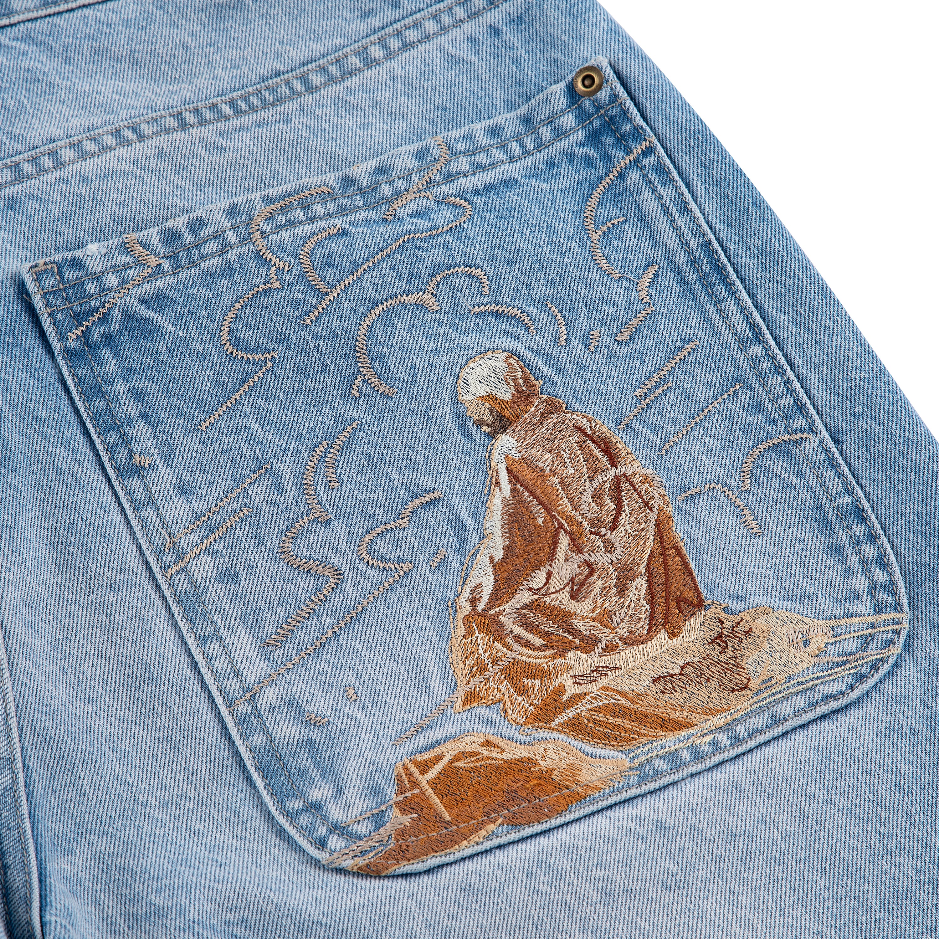"yasmin v3" Jorts blue updated fit