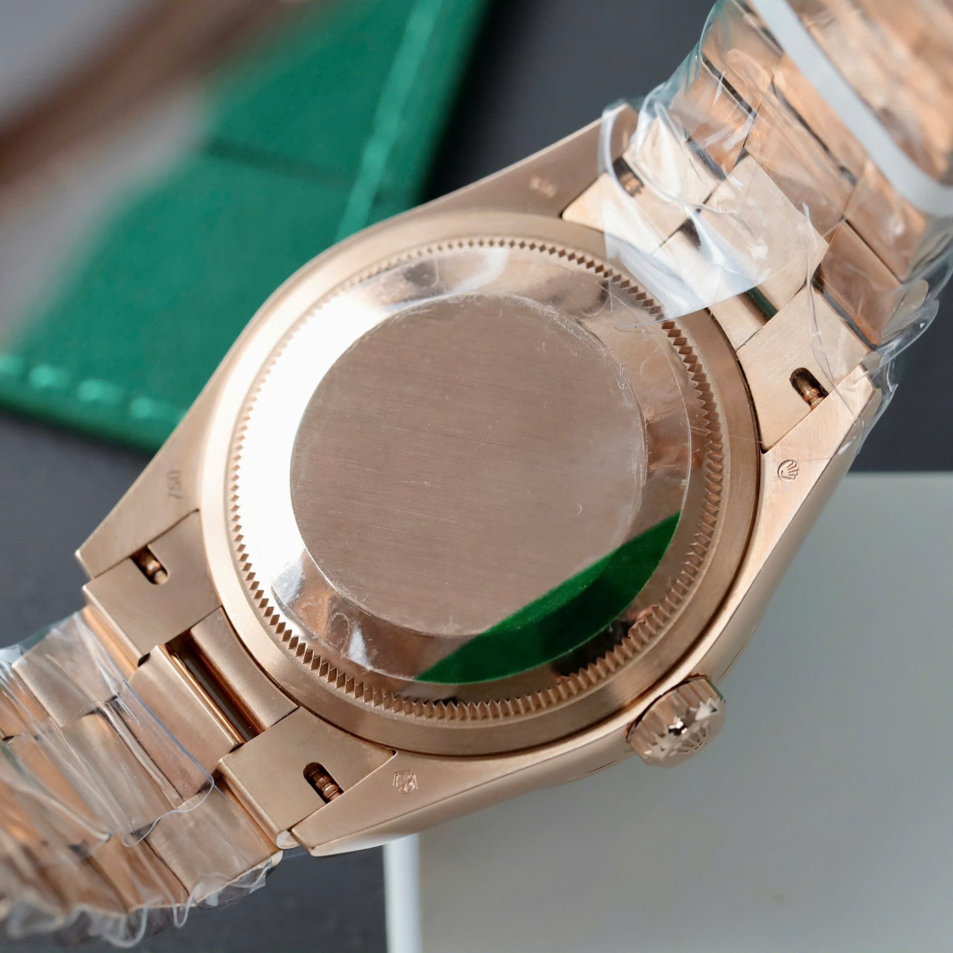 Rolex Day-Date Eisenkiesel Dial Copies Watch Gold Wrapped + Diamonds Moissanite GM Factory 36mm - Elite Watch Atelier