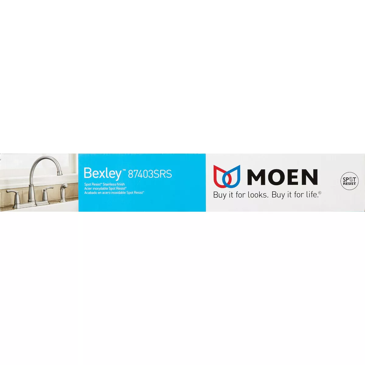 Moen Bexley 2-Handle Lever Kitchen Faucet with Side Spray, Spot Resist Stainless Steel