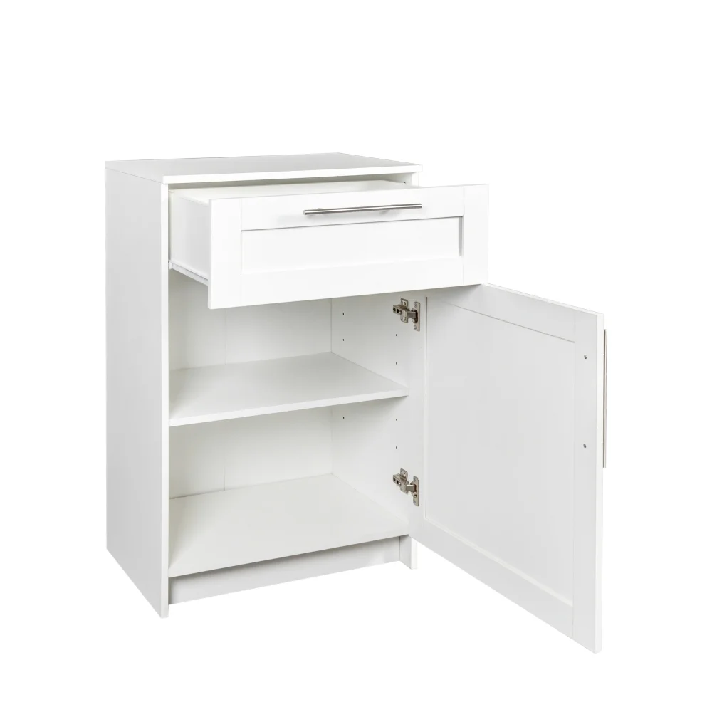 Stackable Wall Cabinet,Solid Wood Storage Cabinet with Adjustable Shelves and Doors,Console Table Side Table for Hallway,Sideboard Buffet Cupboard for Kitchen, 15.75" D x 15.75" W x 70.87" H, White - Image 30