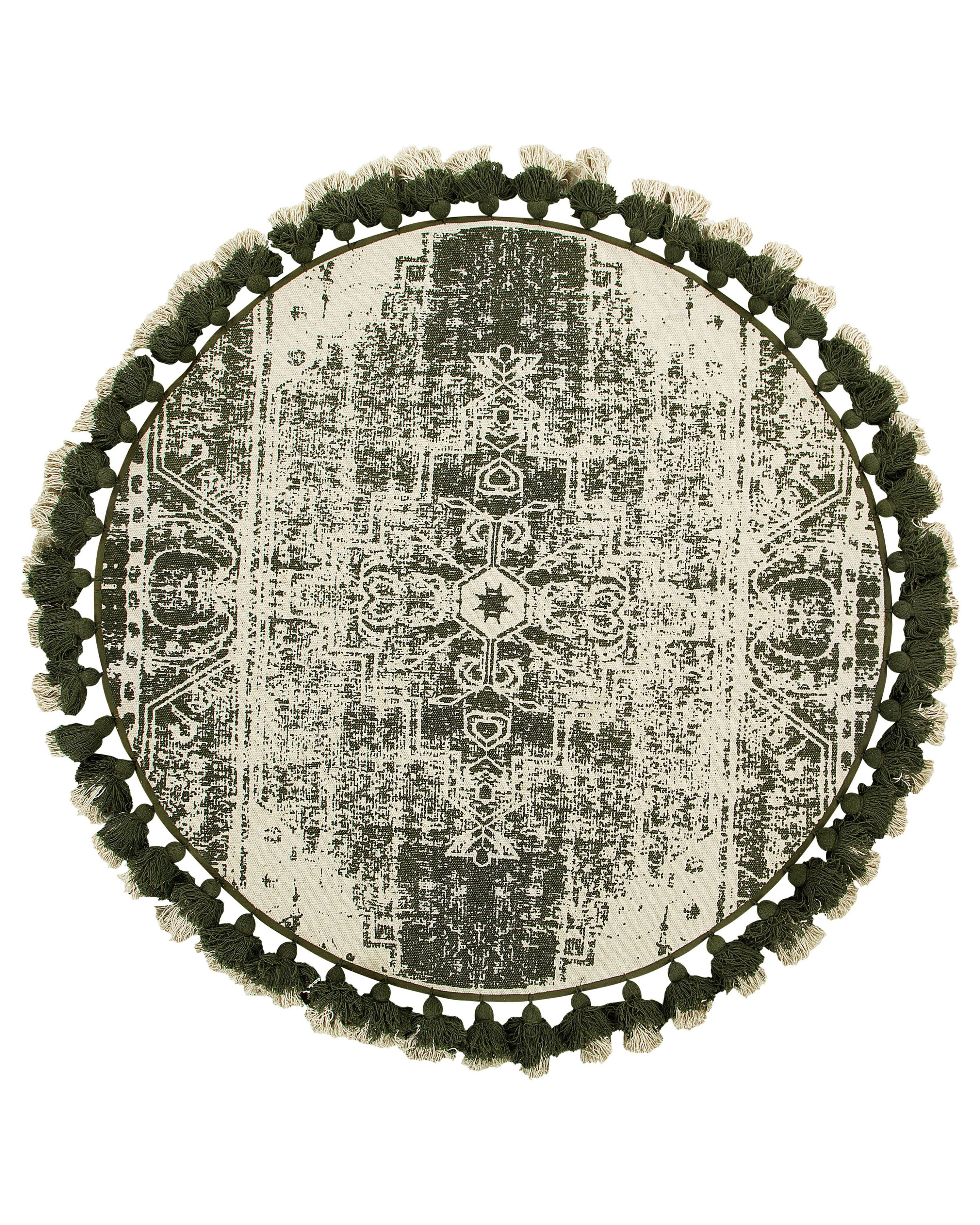 Rug KAHTA Green ø 120 cm Cotton