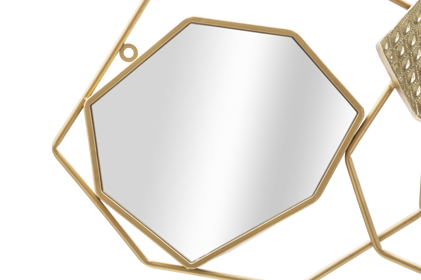 Mauro Ferretti Stone Geometrische wandspiegel in goud metaal