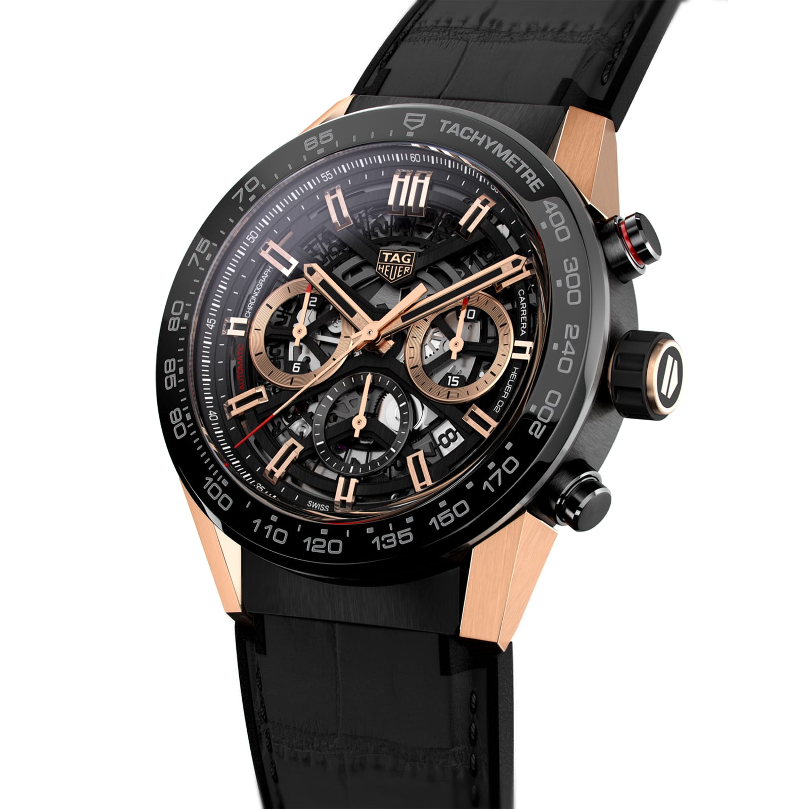 TAG Heuer Replica Watch Carrera Chronograph Automatic 45 mm Steel and Gold(1:1 replica) - Elite Watch Atelier