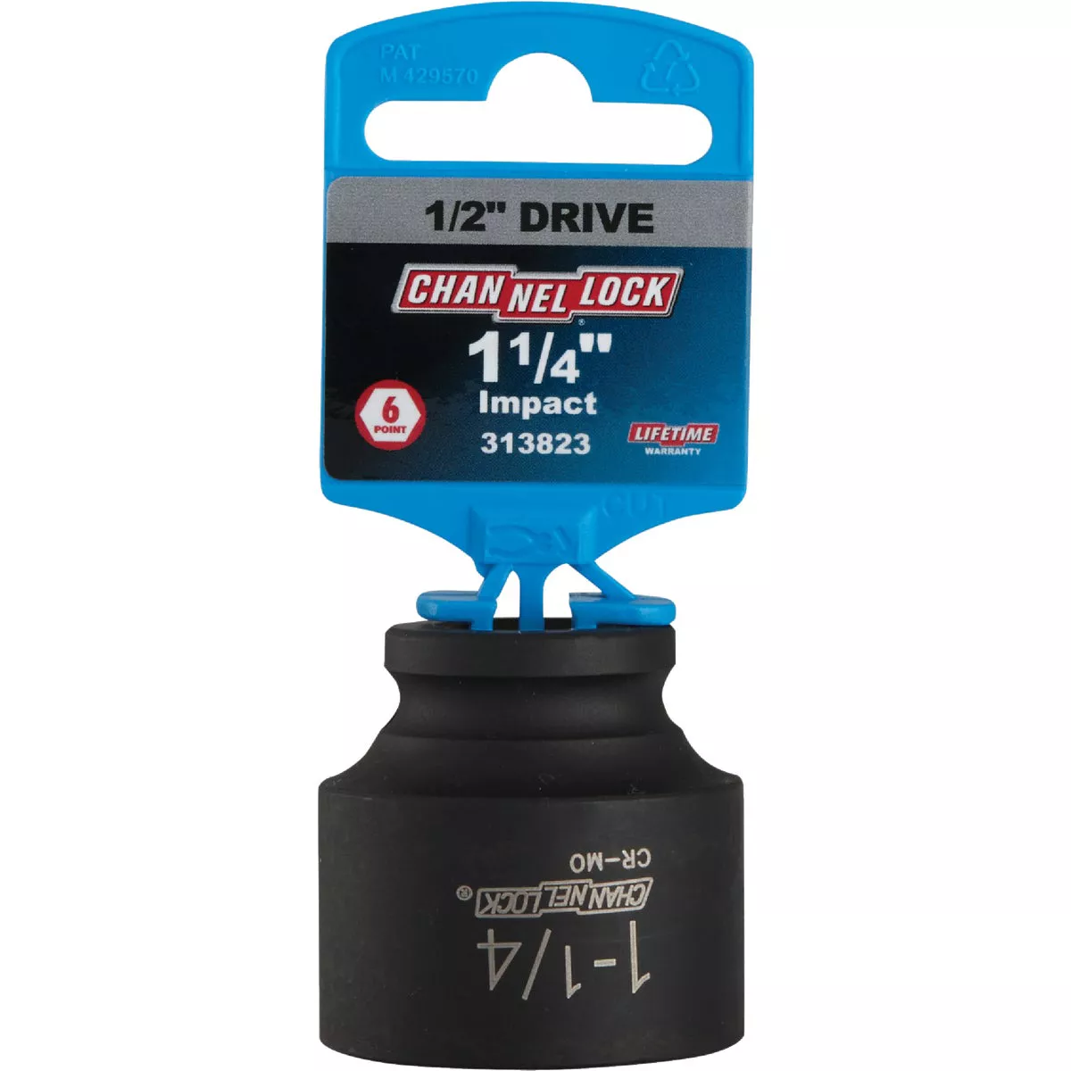 Channellock 1/2 In. Drive 1-1/4 In. 6-Point Shallow Standard Impact Socket