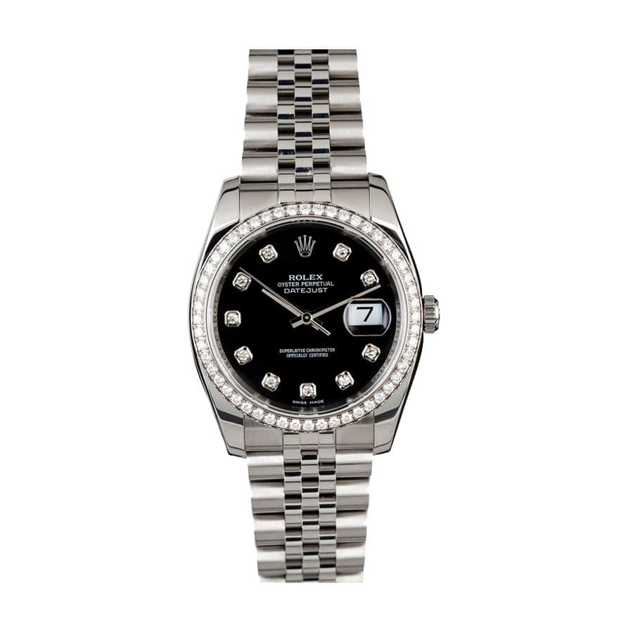 Rolex Datejust 116234 Stainless Steel Black Dial Replica - Elite Watch Atelier
